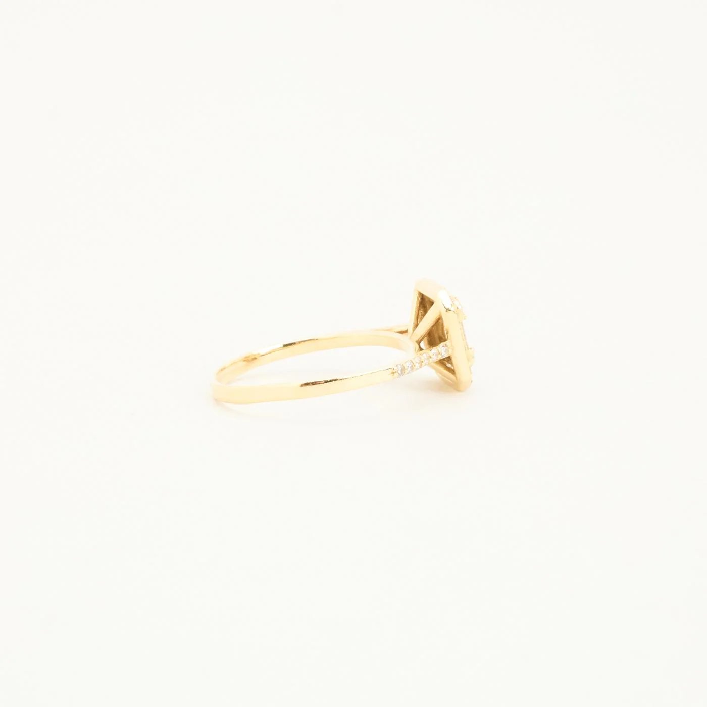 Illusion ring med diamant (0.48 ct) i 14K guld strl. 18.1 / strl. 57 - Image 2