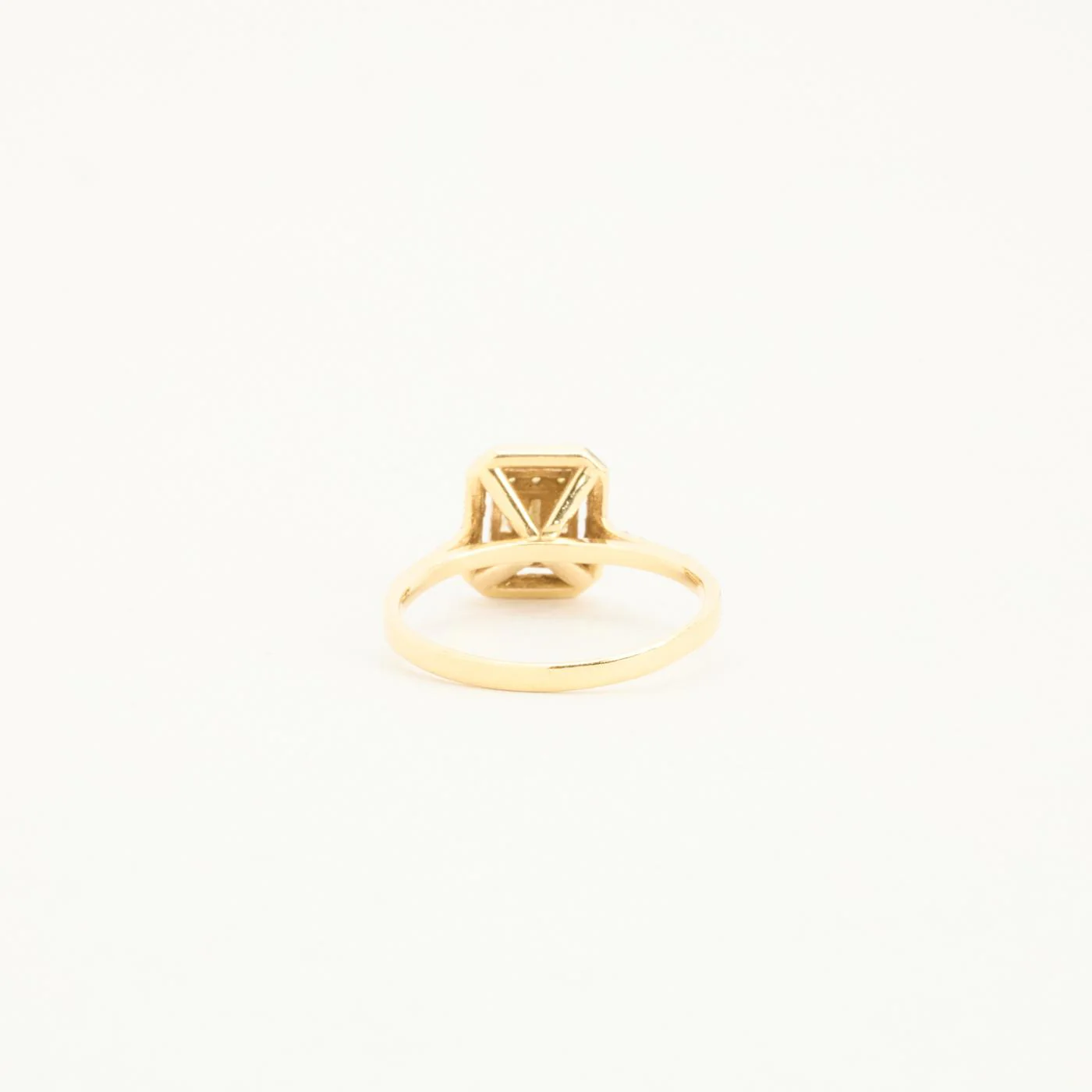 Illusion ring med diamant (0.48 ct) i 14K guld strl. 18.1 / strl. 57 - Image 3