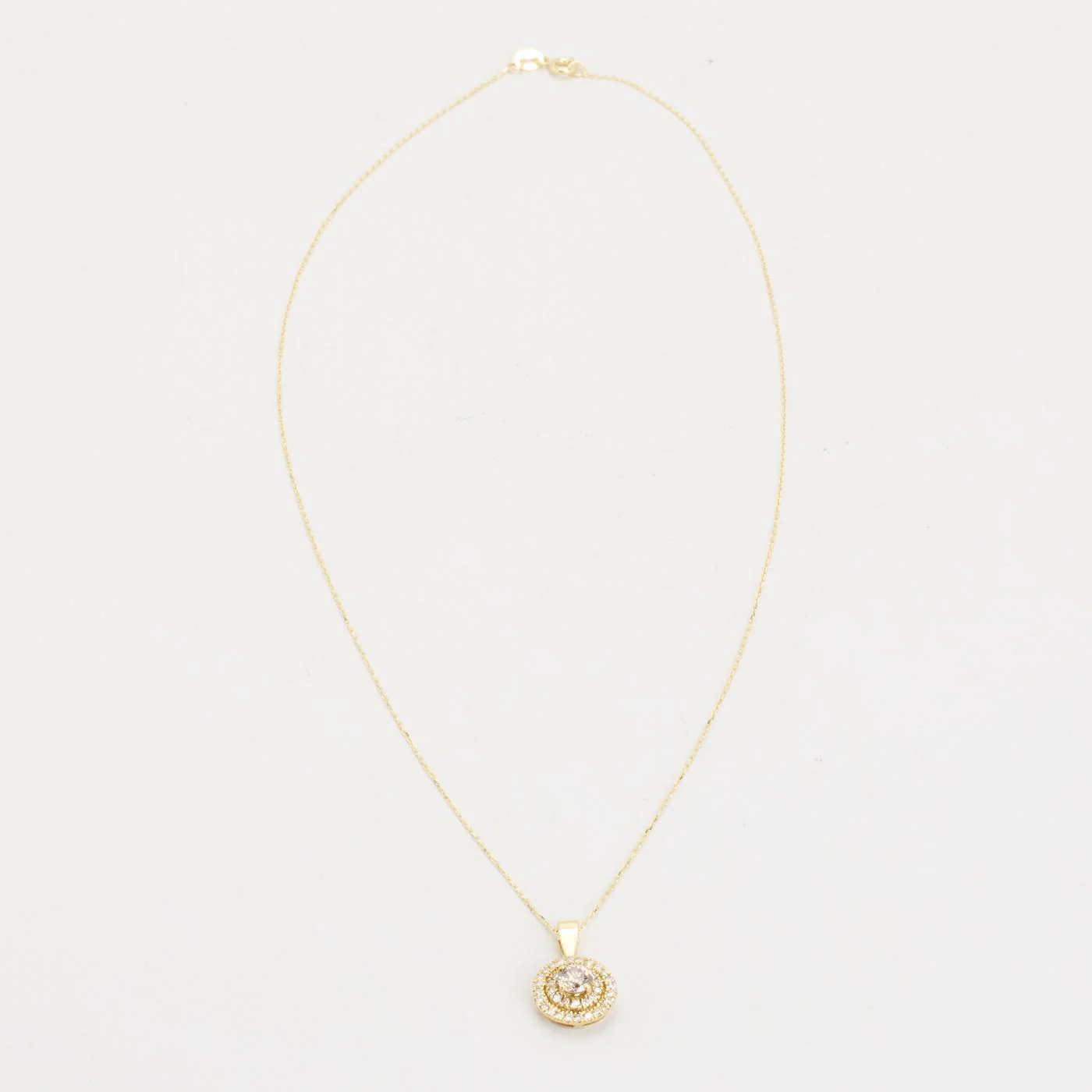Ankarkedja Halsband med diamant (0.88 ct) i 14K guld, 45 cm, 2.97 g - Image 3