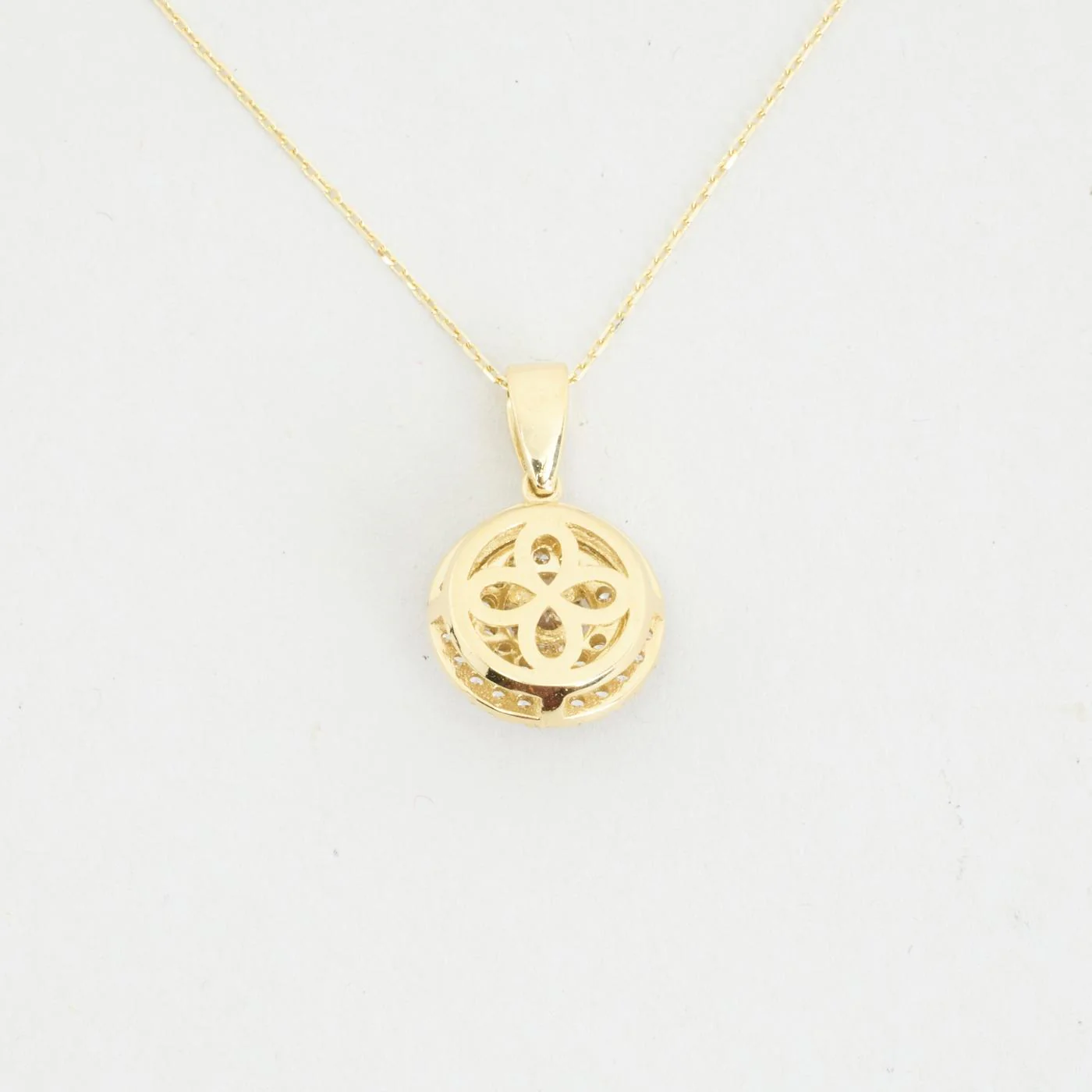 Ankarkedja Halsband med diamant (0.88 ct) i 14K guld, 45 cm, 2.97 g - Image 5