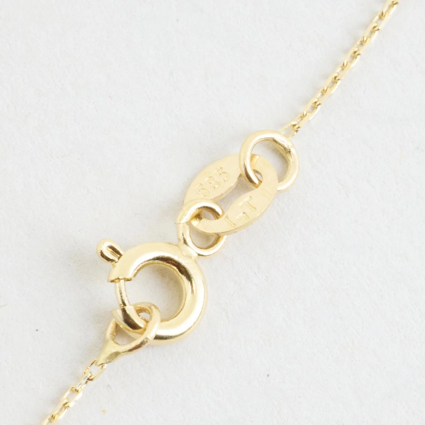 Ankarkedja Halsband med diamant (0.88 ct) i 14K guld, 45 cm, 2.97 g - Image 9