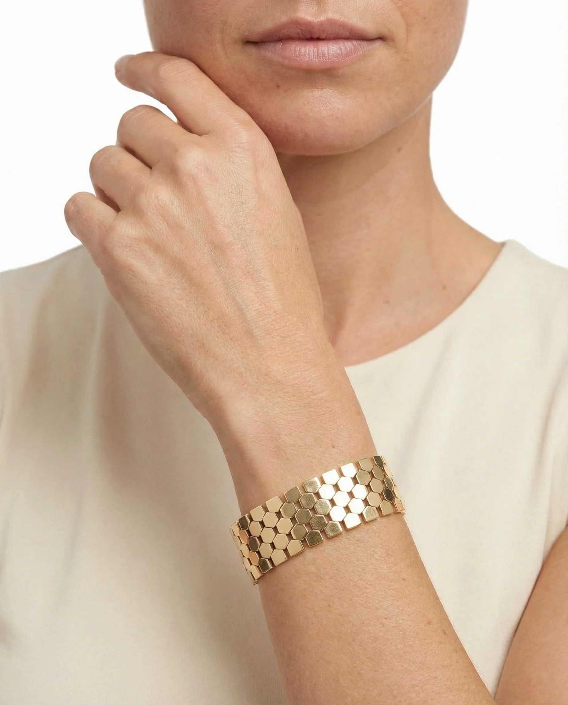 Bicelle Armband i 14K guld, 19 cm, 30.32 g