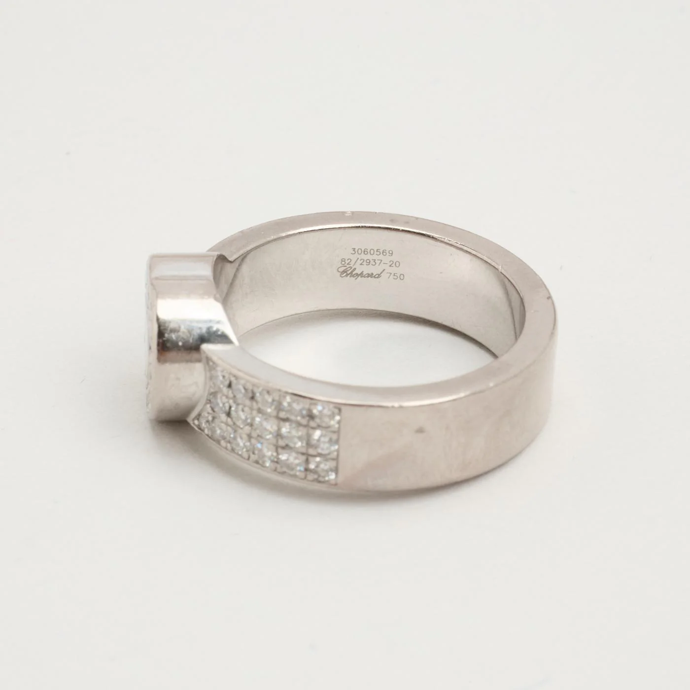 Happy Diamonds Heart Chopard Hjärtring med diamant (0.74 ct) i 18K vitt guld strl. 17.5 / strl. 55 - Image 4