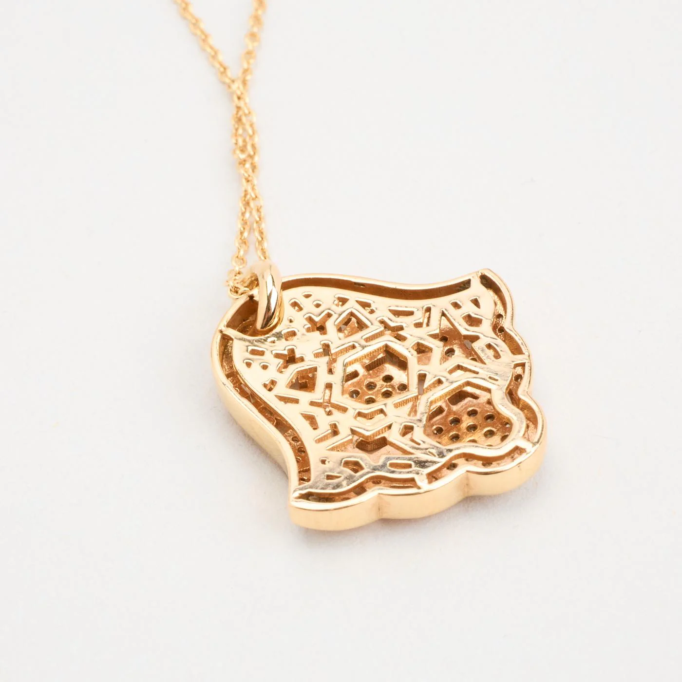 Halsband med diamant (0.38 ct) i 18K guld, 43 cm, 6.91 g - Image 4