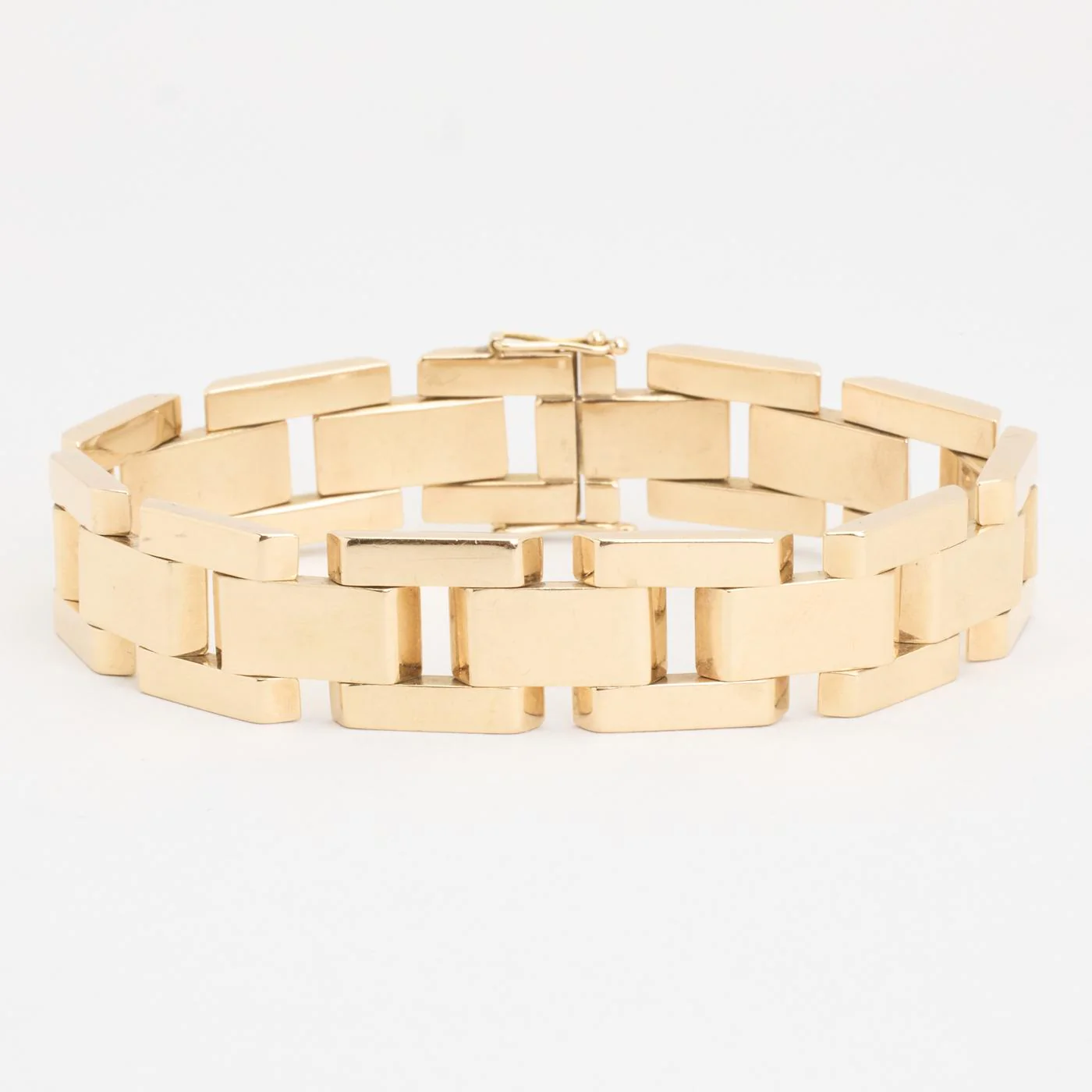 Block Armband i 14K guld, 18.5 cm, 26.81 g