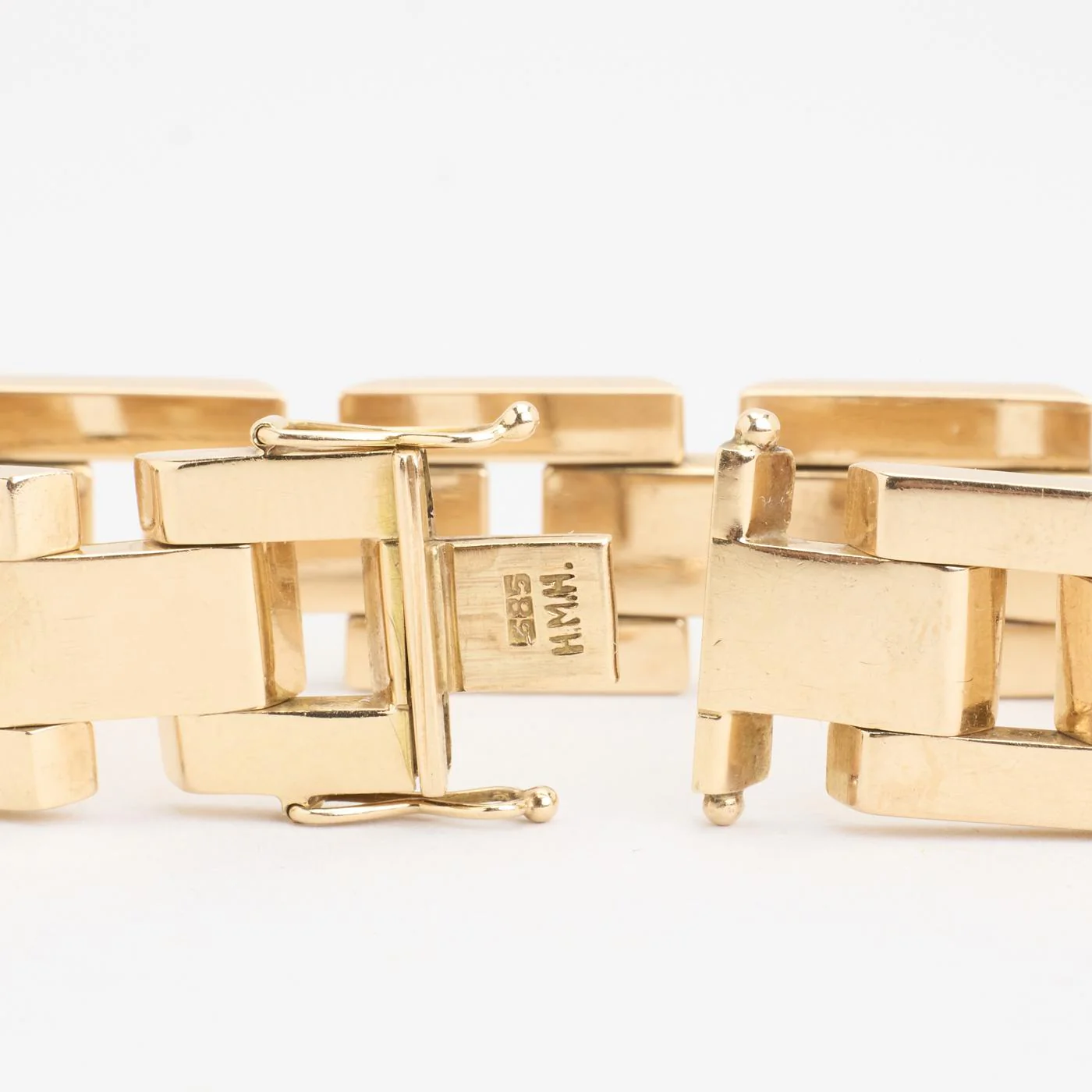 Block Armband i 14K guld, 18.5 cm, 26.81 g - Image 3
