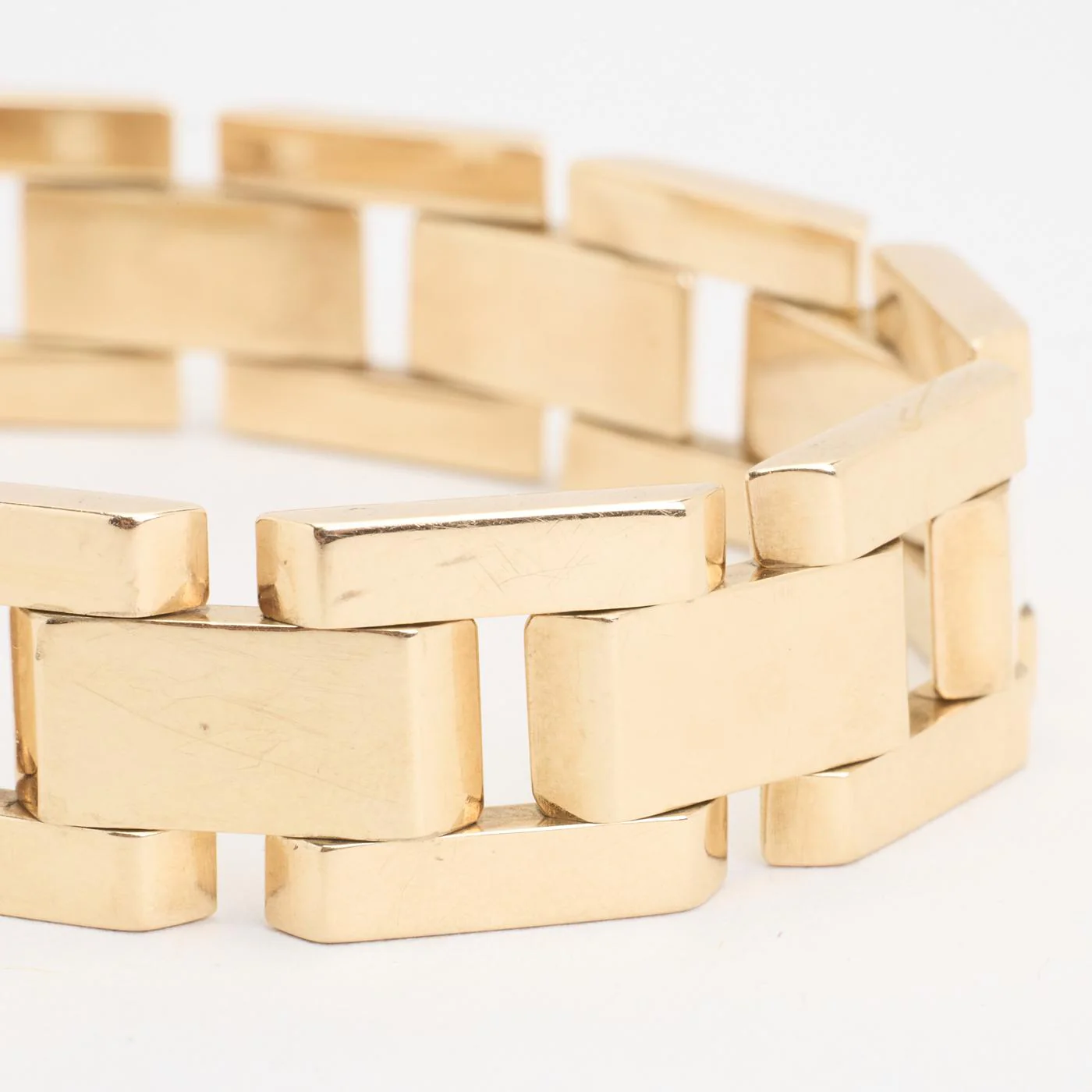 Block Armband i 14K guld, 18.5 cm, 26.81 g - Image 4