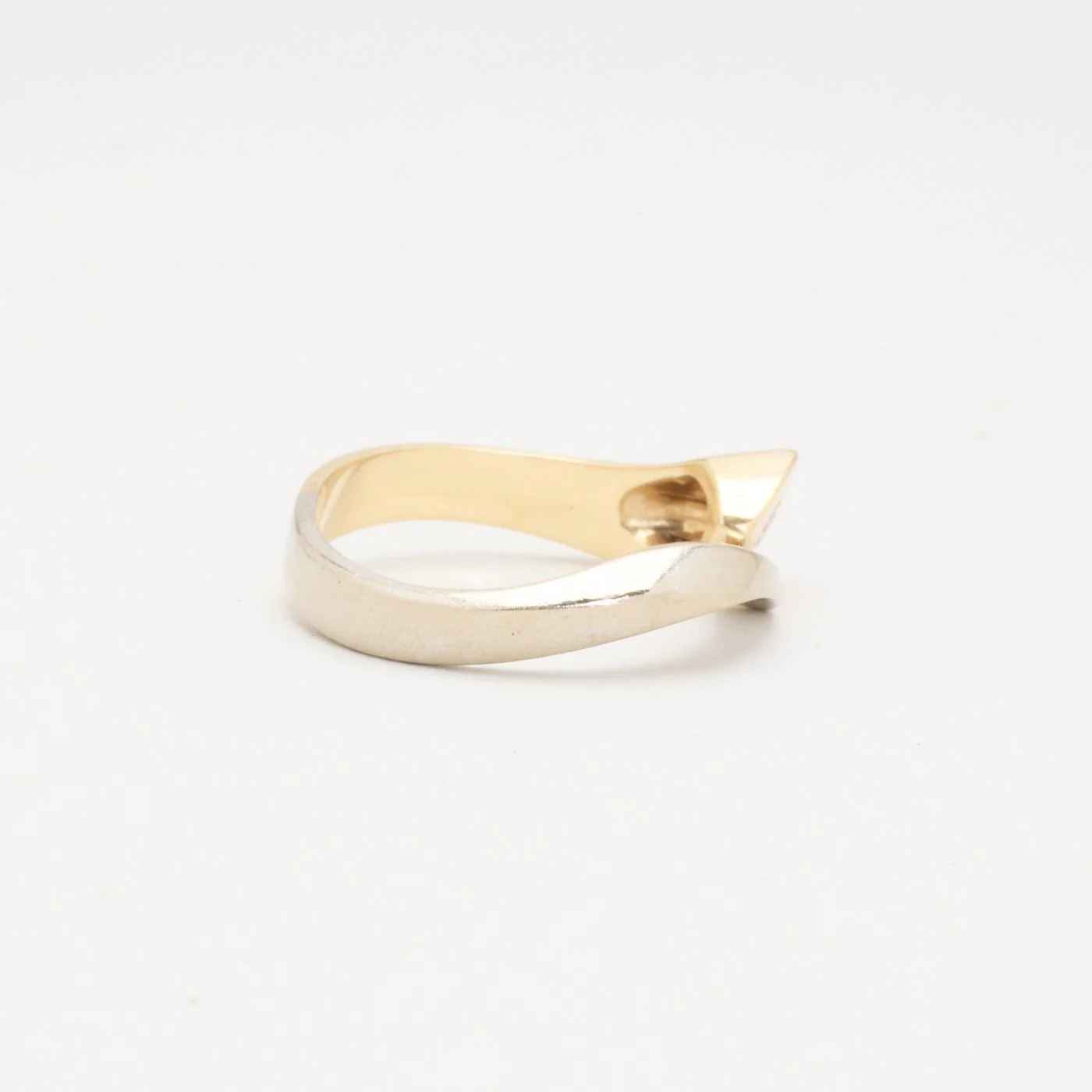 Per Borup Ring med diamant (0.11 ct) i 14K guld och vitt guld strl. 18.5 / strl. 58 - Image 3