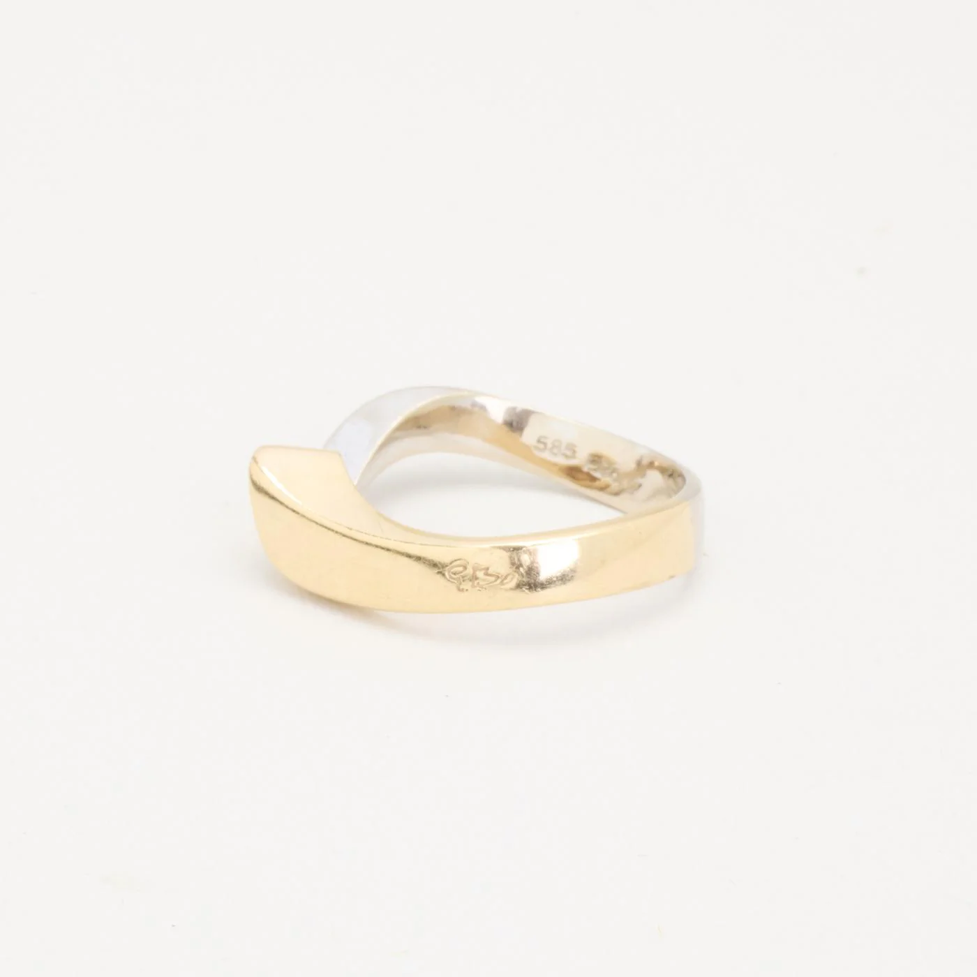 Per Borup Ring med diamant (0.11 ct) i 14K guld och vitt guld strl. 18.5 / strl. 58 - Image 4