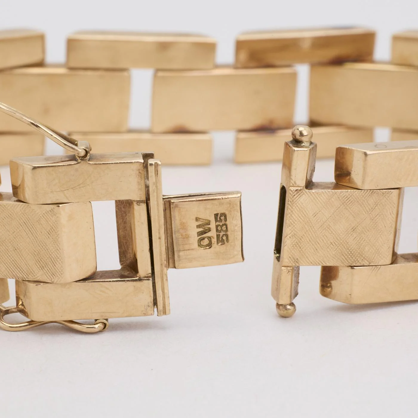 Block Armband i 14K guld, 18.5 cm, 27.84 g - Image 4