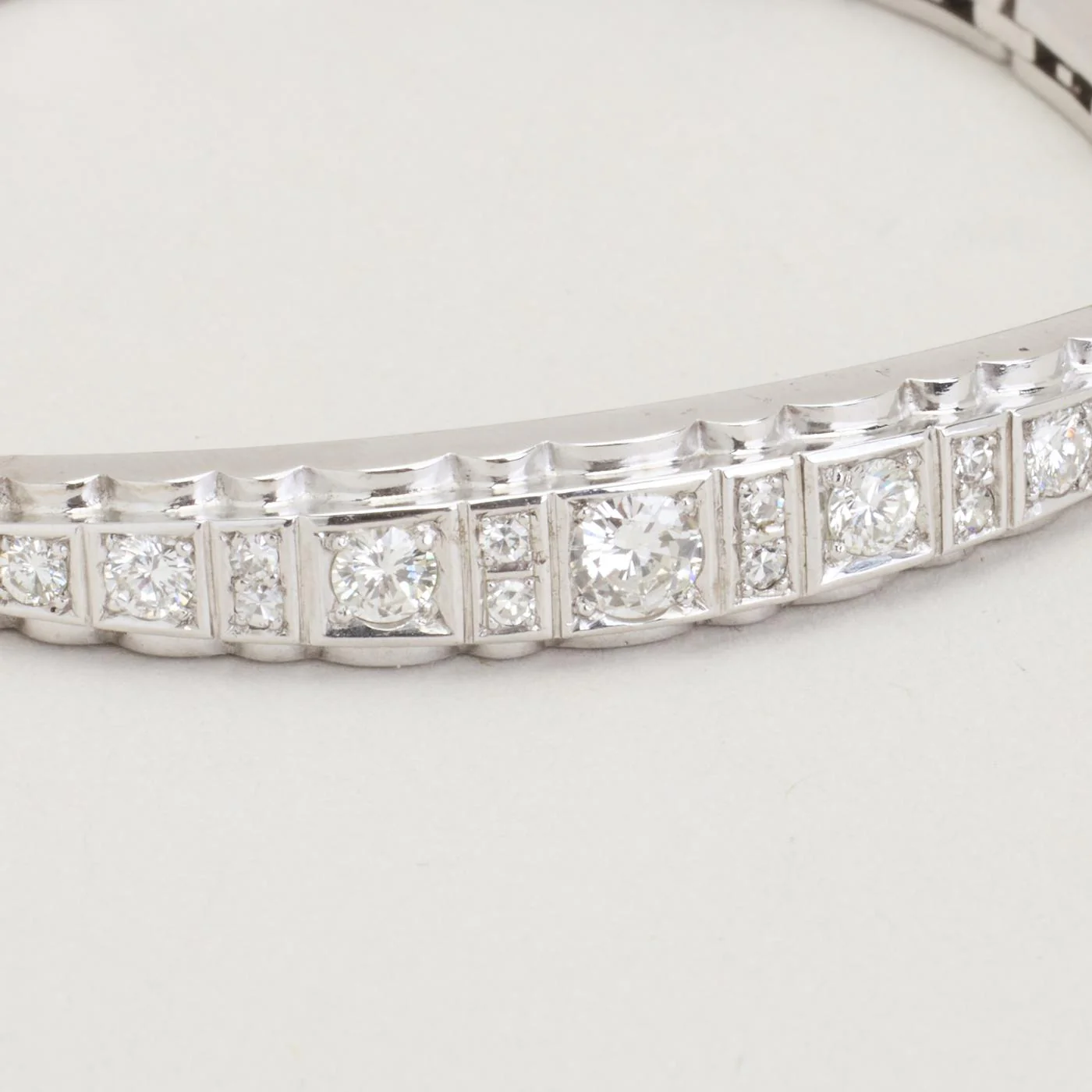 Armband med diamant (1.36 ct) i 14K vitt guld, 16 cm, 18.93 g - Image 5