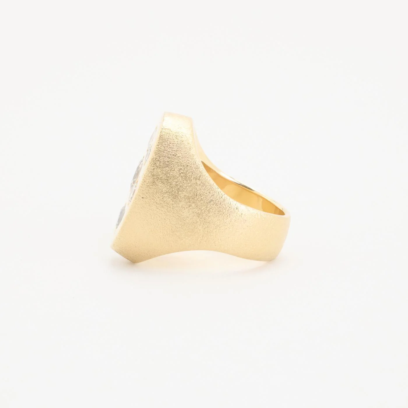 Signetring med diamant (1.99 ct) i 14K guld strl. 17.5 / strl. 55 - Image 3