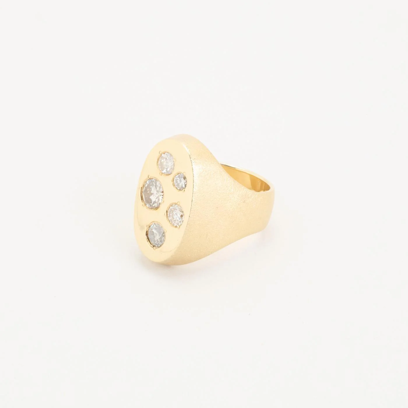 Signetring med diamant (1.99 ct) i 14K guld strl. 17.5 / strl. 55 - Image 6