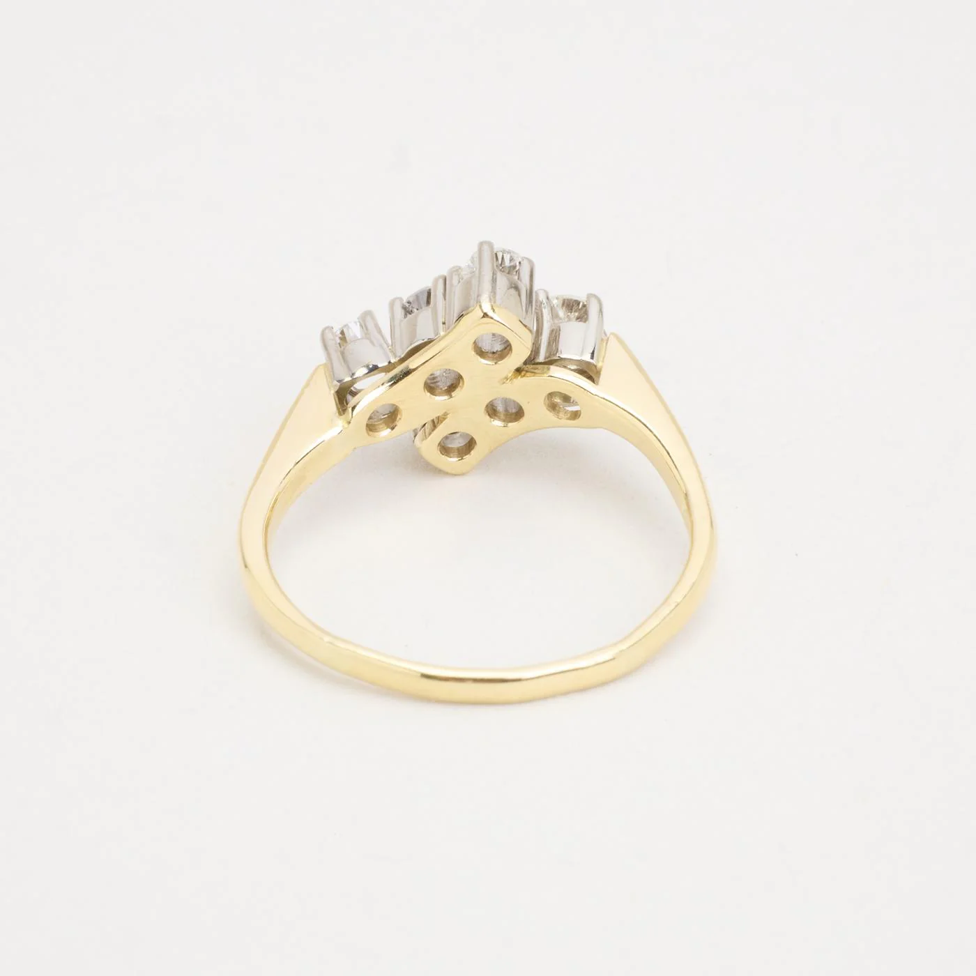 Cluster ring i 14K guld och vitt guld med diamanter (0.65 ct), Str. 59 - Image 3