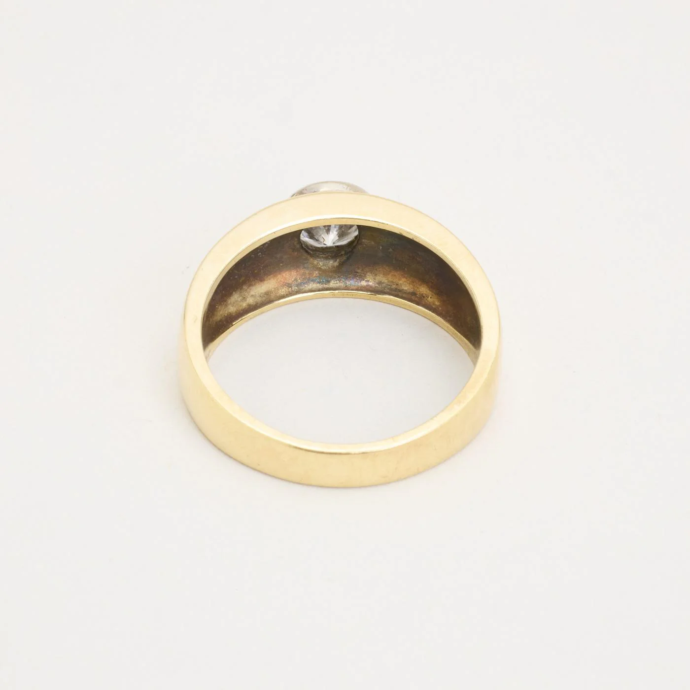 Gypsyring i 14K guld och vitt guld, med diamant (1.34 ct), Strl. 19.7 / Strl. 62 - Image 4