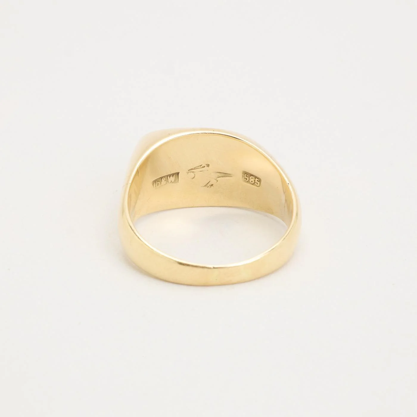 Modernistisk ring i 14K guld med vit pärla, Strl. 18.5 / Strl. 58 - Image 3