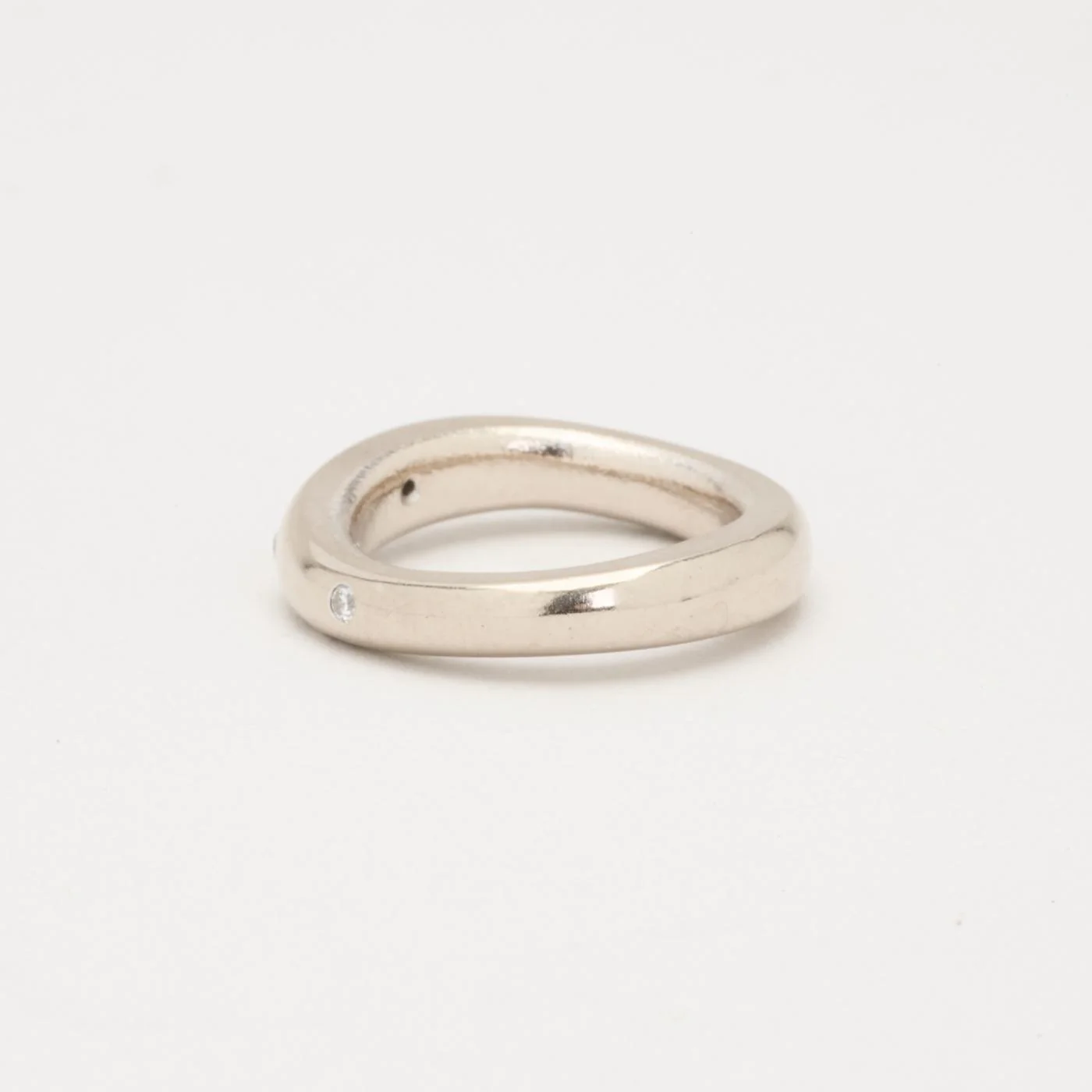 Ole Lynggaard Love 4 band med diamant (0.05 ct) i 18K vitt guld strl. 16.6 / strl. 52 - Image 5