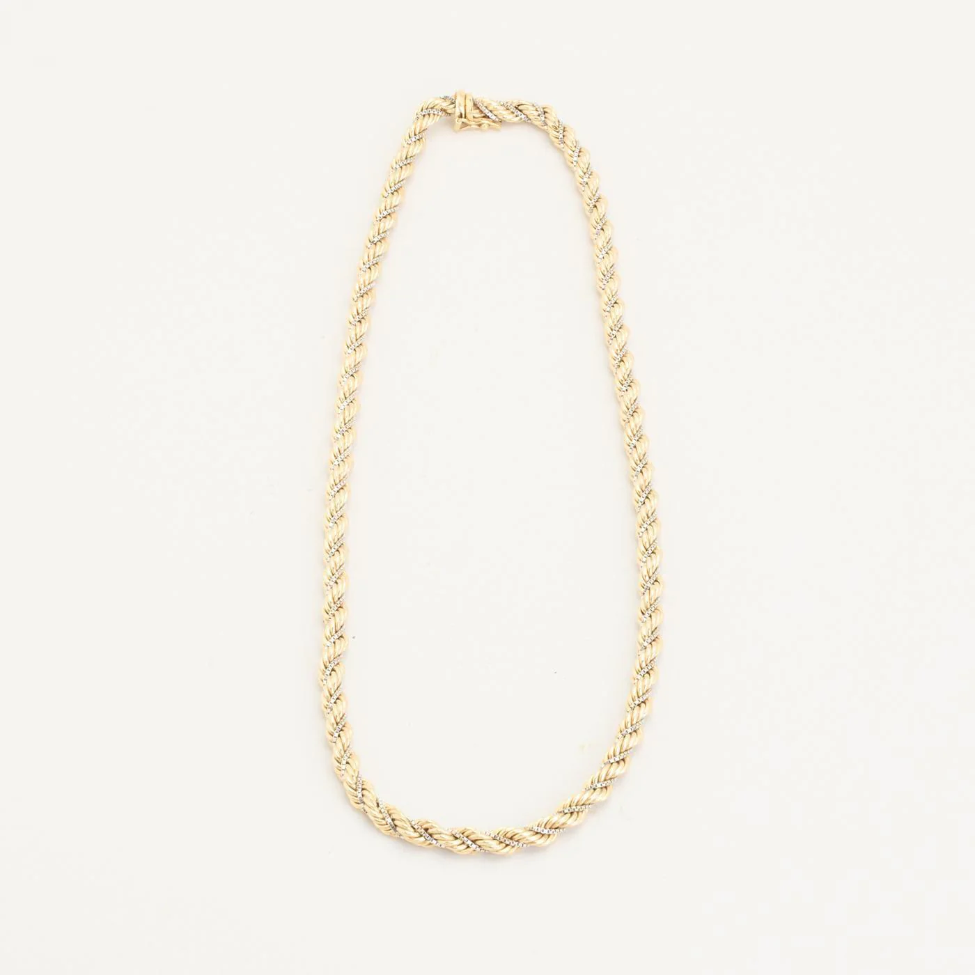 Cordell Halsband i 14K guld och vitt guld, 45 cm, 21.02 g