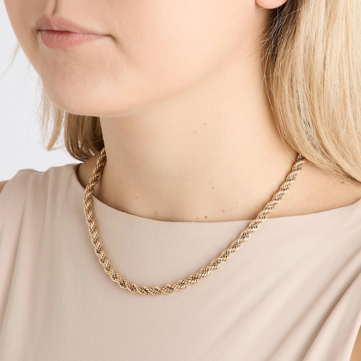 Cordell Halsband i 14K guld och vitt guld, 45 cm, 21.02 g - Image 2