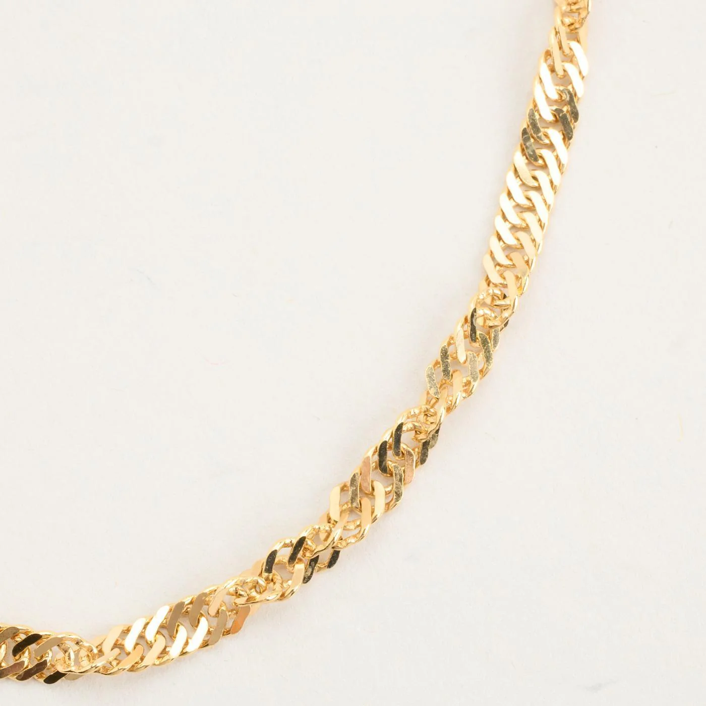 BNH Singaporekedja Halsband i 14K guld, 45 cm, 8.91 g - Image 3
