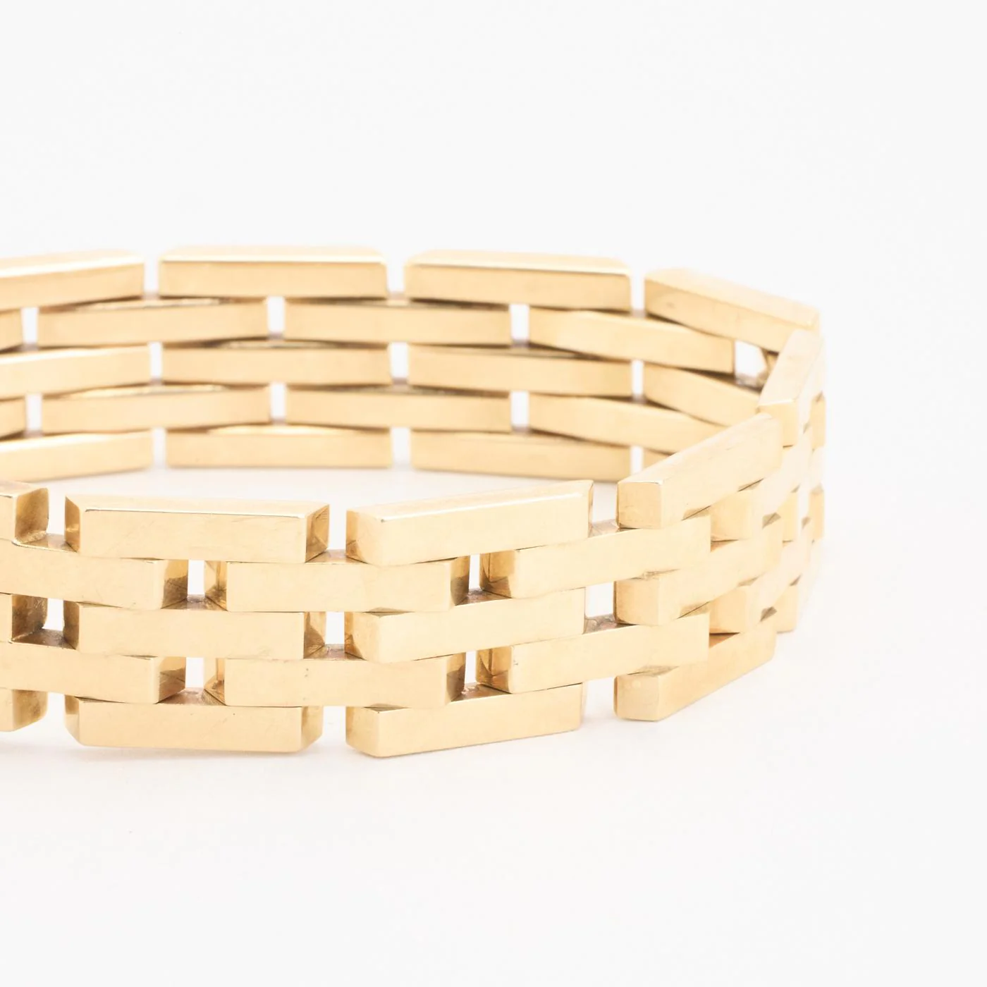 Block Armband i 14K guld, 18.2 cm, 33.7 g - Image 3