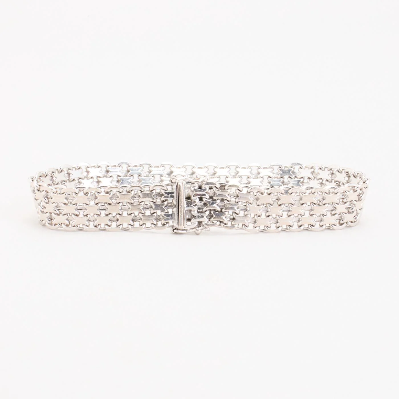 X-länk Armband i 14K vitt guld, 19 cm, 22.85 g - Image 3