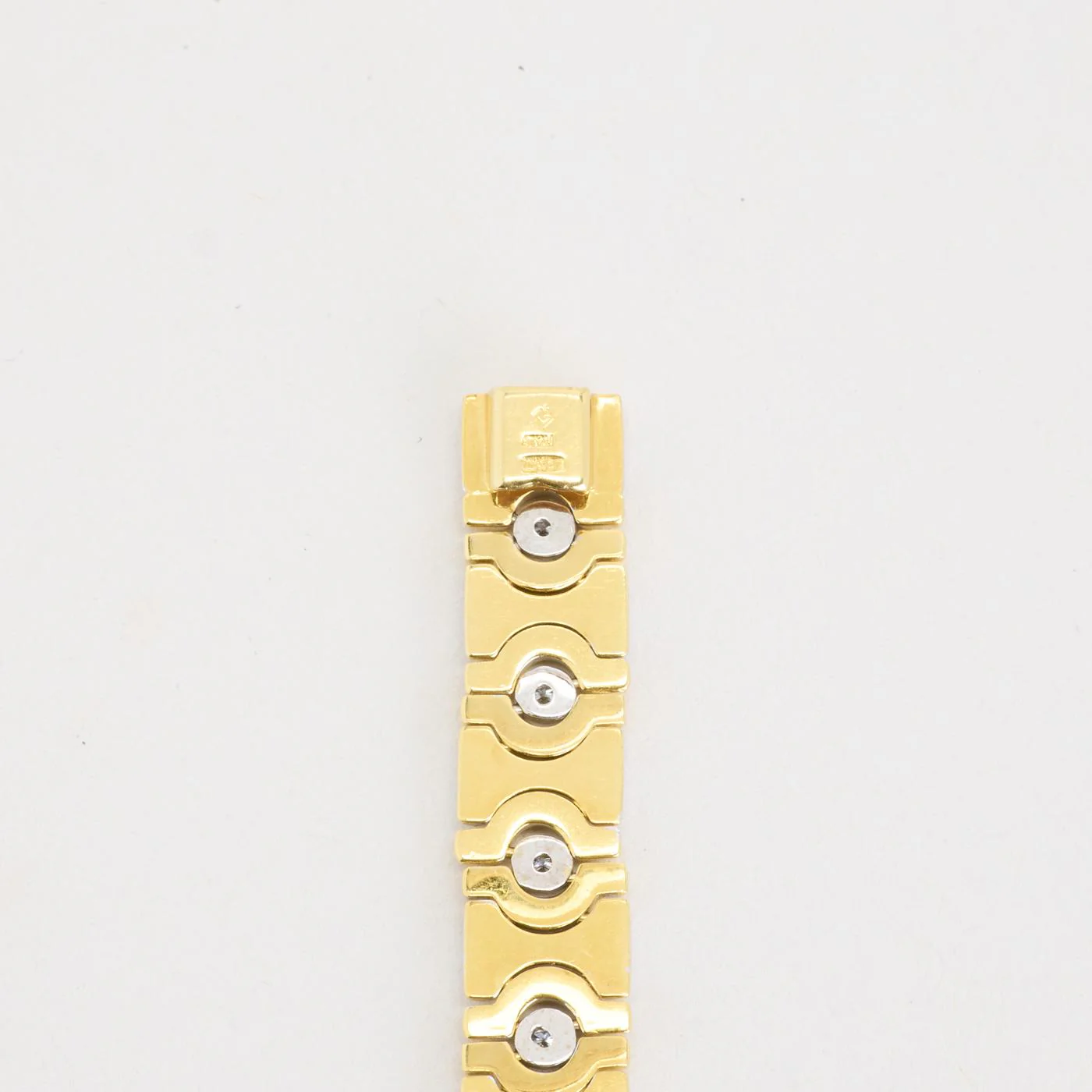 Armband med diamant (0.36 ct) i 18K guld och vitt guld, 18.5 cm, 27.5 g - Image 6