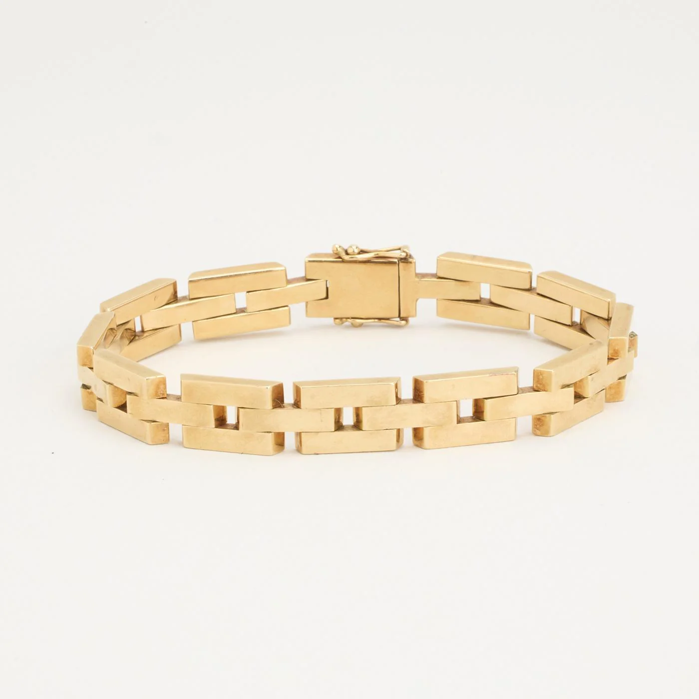 Block Armband i 14K guld, 18.5 cm, 20.8 g