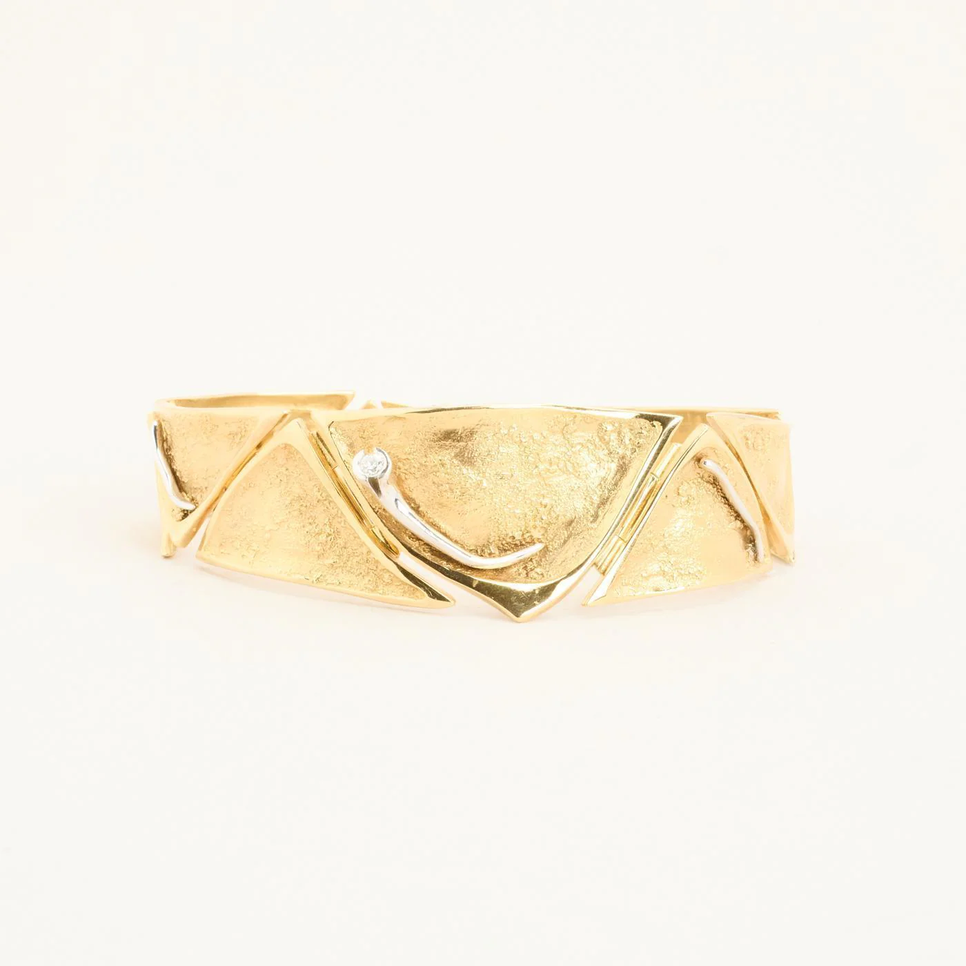 Ole Lynggaard Armband med diamant (0.05 ct) i 14K guld och vitt guld, 17 cm, 34.36 g