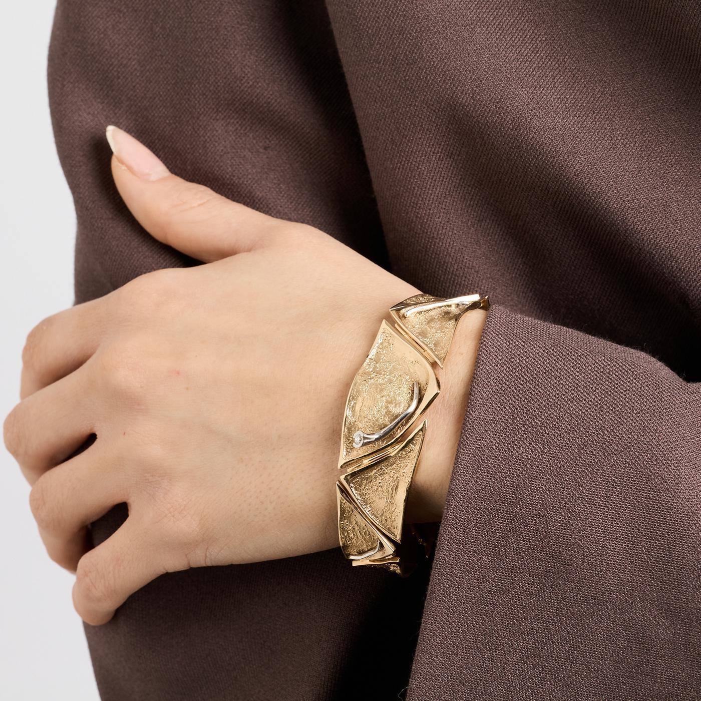 Ole Lynggaard Armband med diamant (0.05 ct) i 14K guld och vitt guld, 17 cm, 34.36 g - Image 2