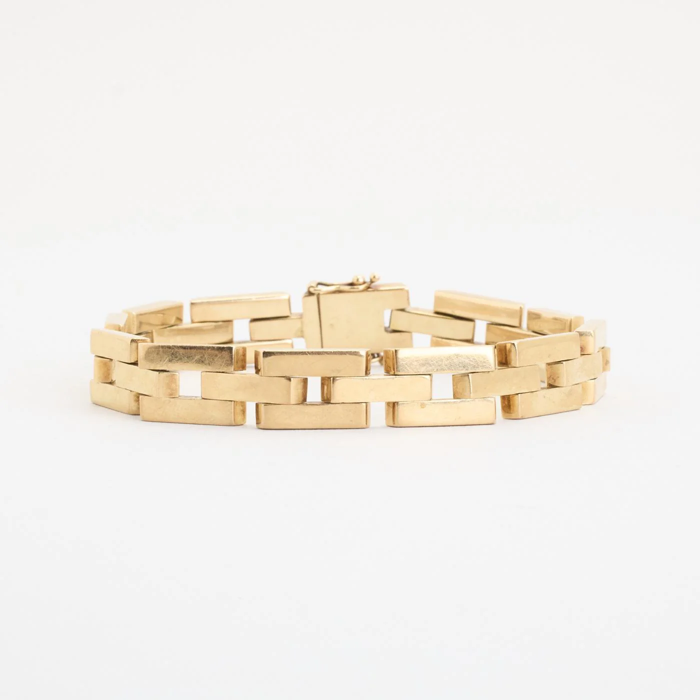 Block Armband i 14K guld, 18.5 cm, 20 g