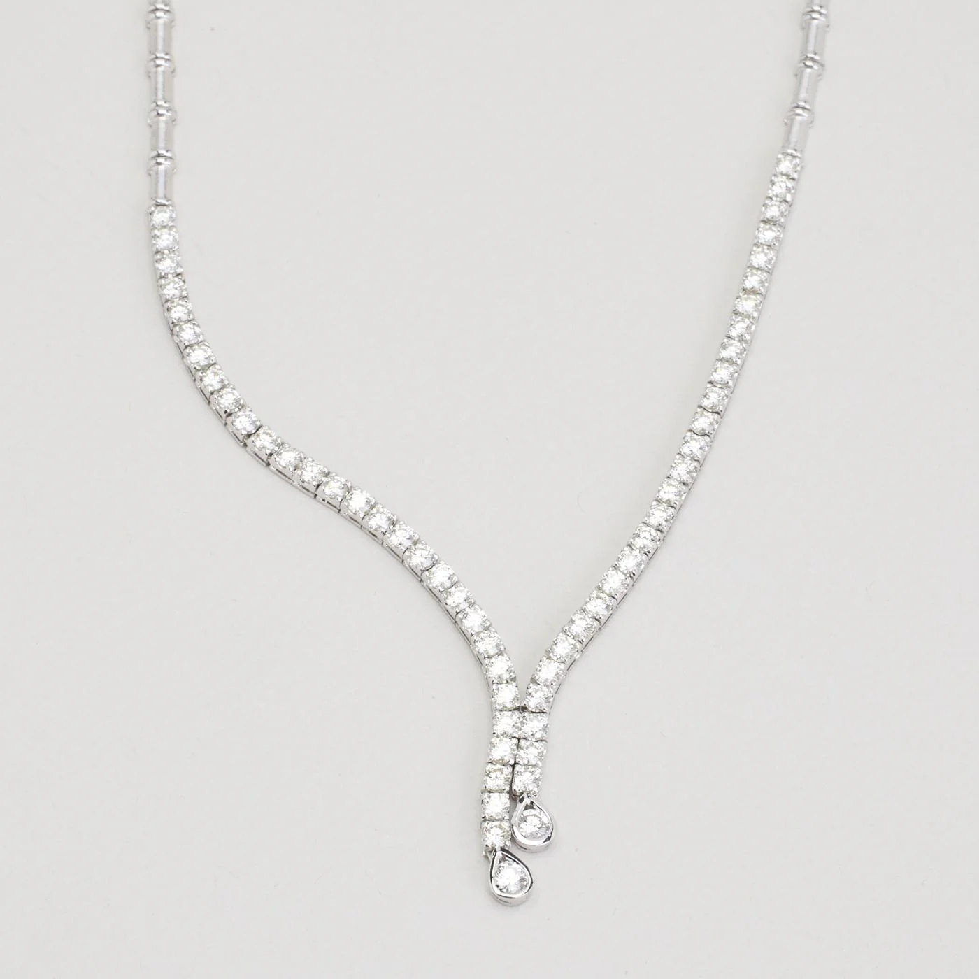 Halsband med diamant (2.22 ct) i 18K vitt guld, 41 cm, 22.88 g - Image 2