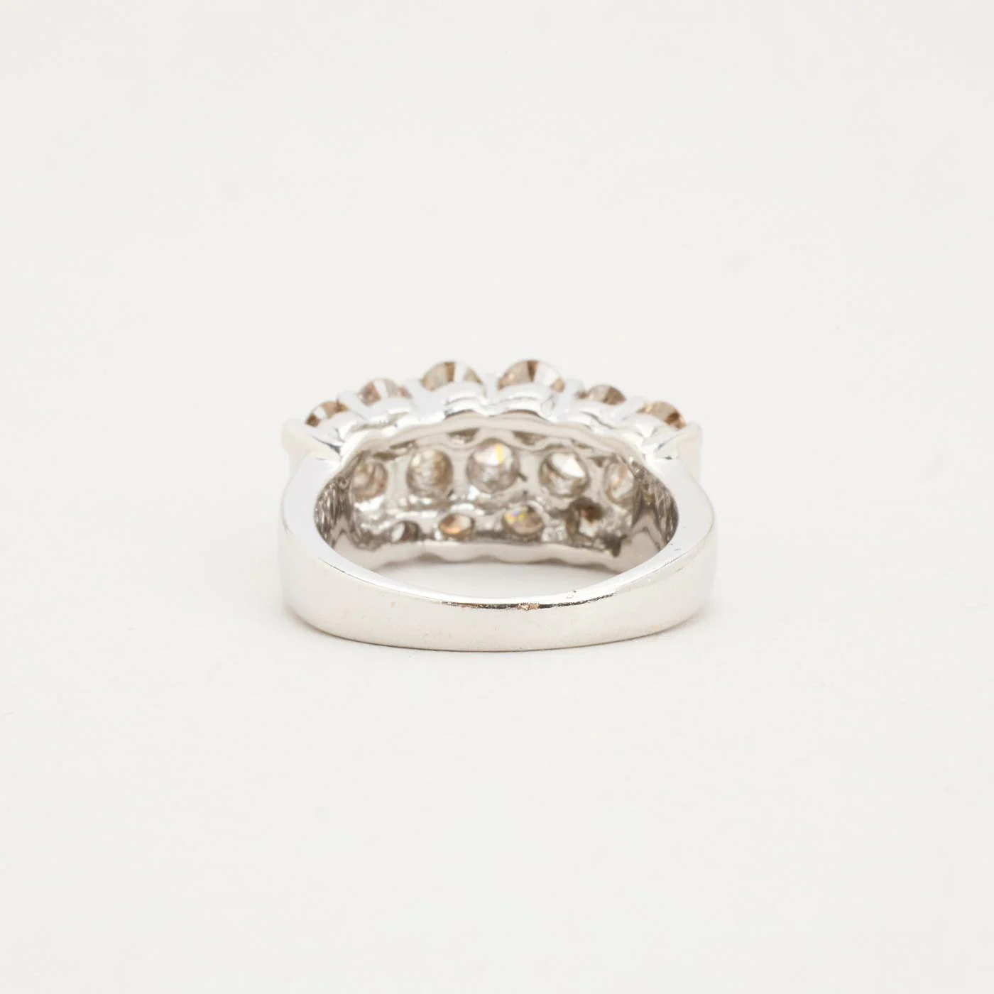 Pavéring med diamant (1.13 ct) i 8K vitt guld strl. 14.6 / strl. 46 - Image 3