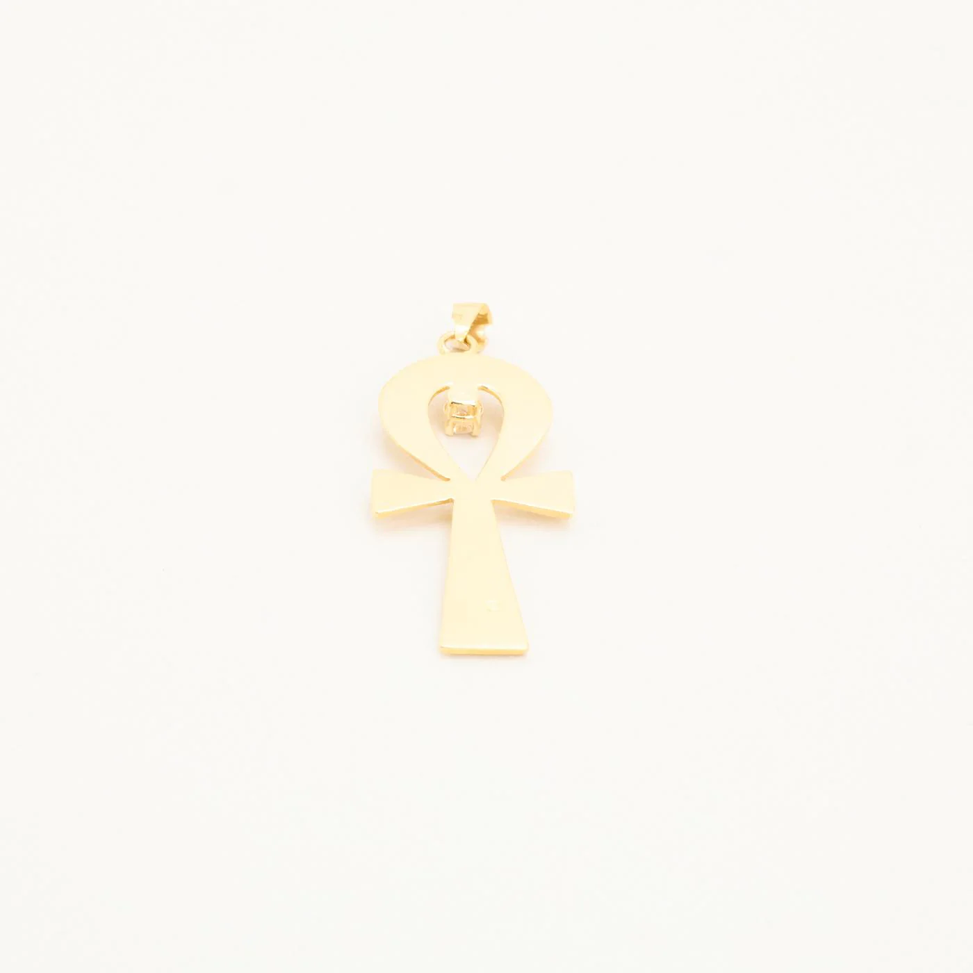 Kvinnlig skylthänge med diamant (0.1 ct) i 18K guld, 4.5 cm, 3.95 g - Image 2
