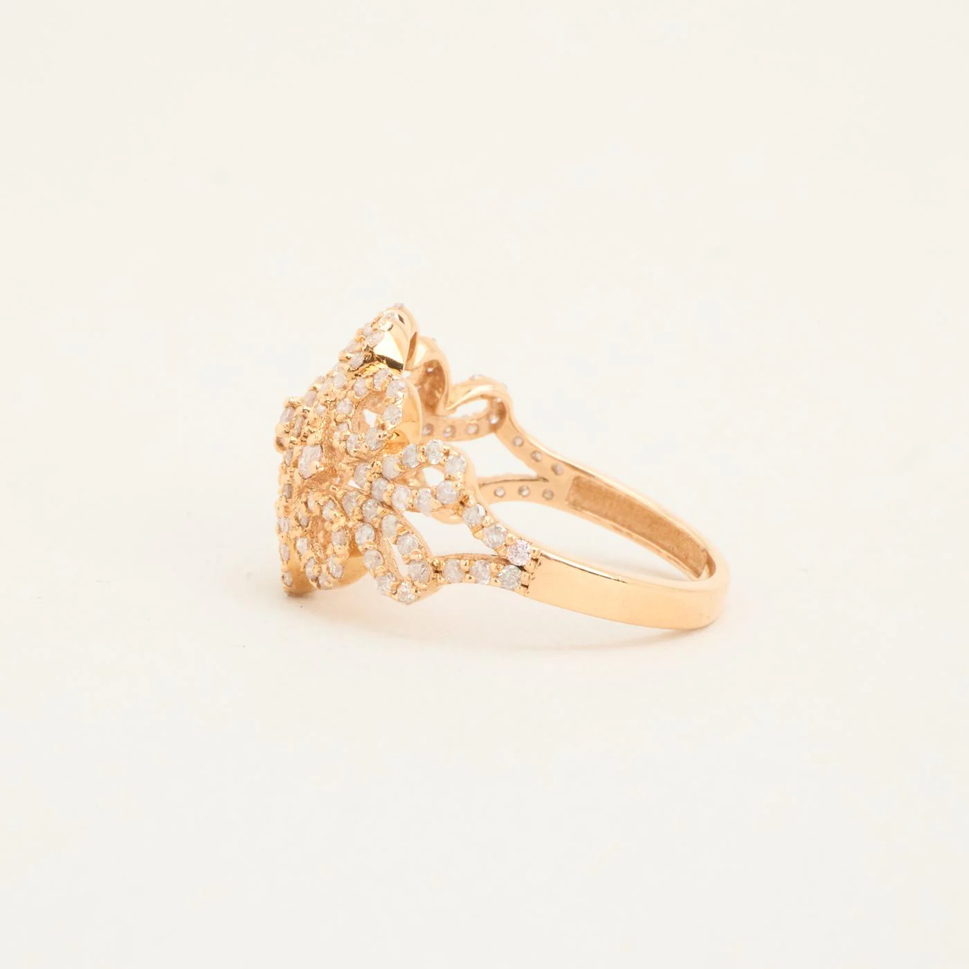Pavéring med diamant (0.86 ct) i 14K roséguld strl. 16.9 / strl. 53 - Image 5