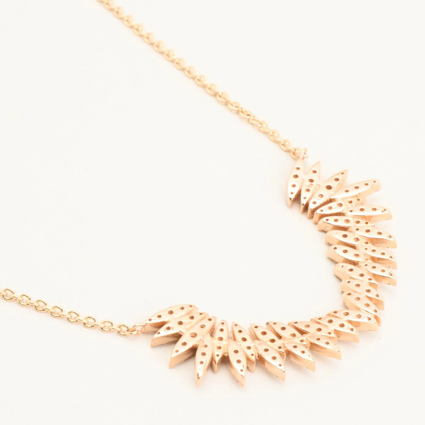 Ankarkedja collier med diamant (1.2 ct) i 14K roséguld, 42.5 cm, 7.8 g - Image 6