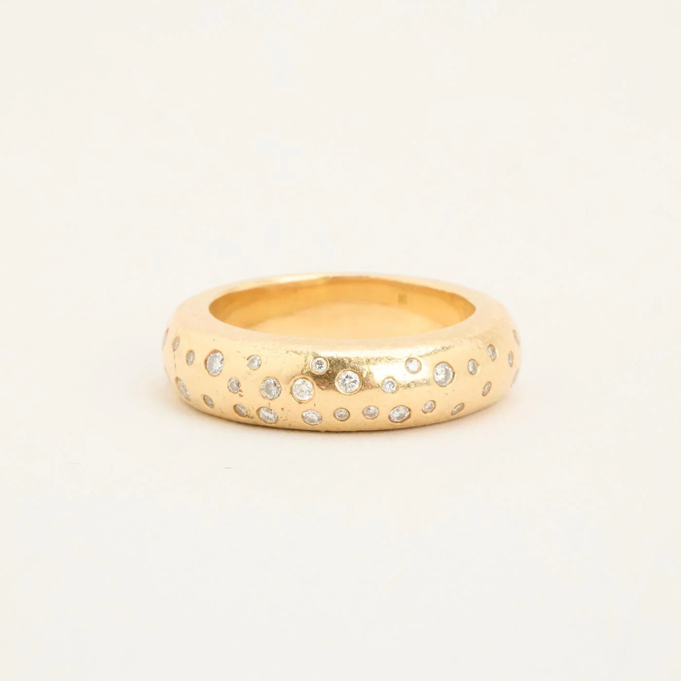 Vigselring med diamant (0.58 ct) i 14K guld strl. 16.6 / strl. 52 - Image 3