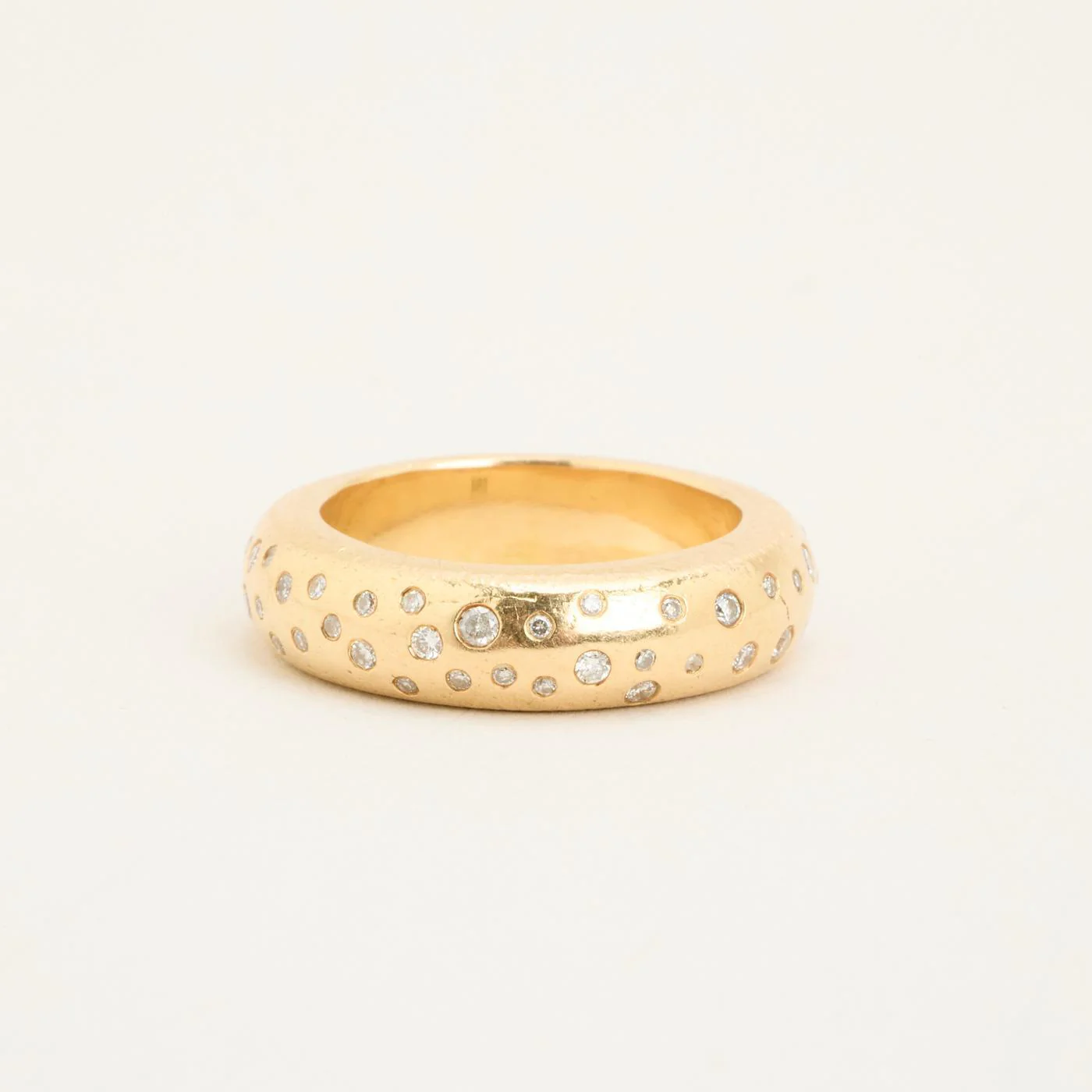 Vigselring med diamant (0.58 ct) i 14K guld strl. 16.6 / strl. 52 - Image 4