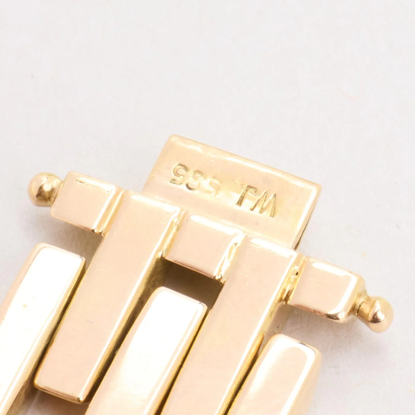 Block Armband i 14K guld, 18 cm, 36.94 g - Image 4
