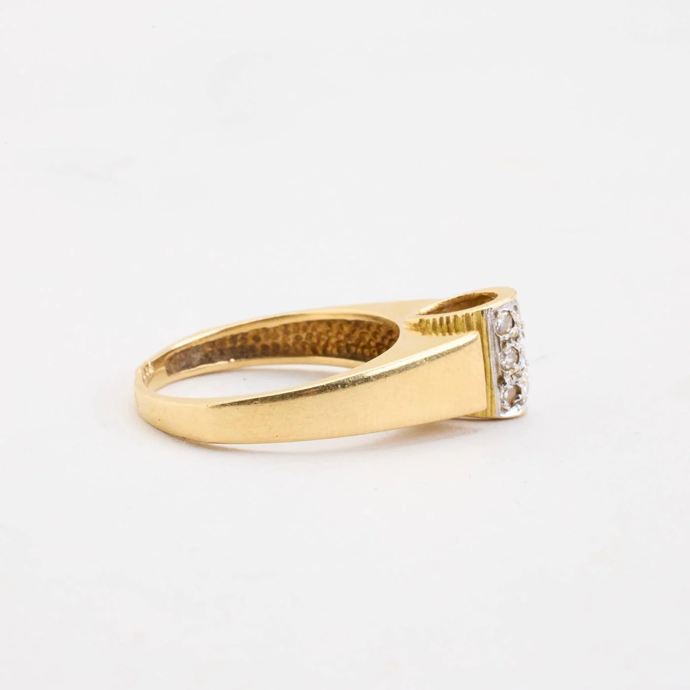 Pavéring med diamant (0.09 ct) i 18K guld och vitt guld strl. 17.5 - 17.8 / strl. 55 - 56 - Image 3