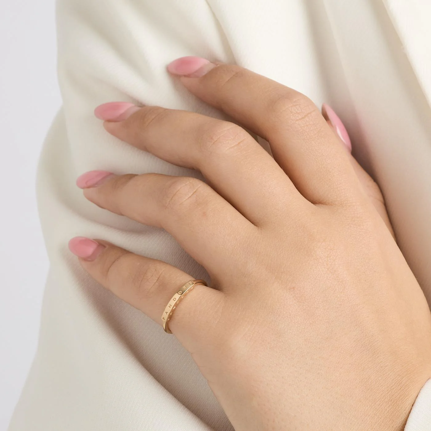 Pandora Signature ID statementring i 14K guld strl. 15.9 / strl. 50 - Image 2
