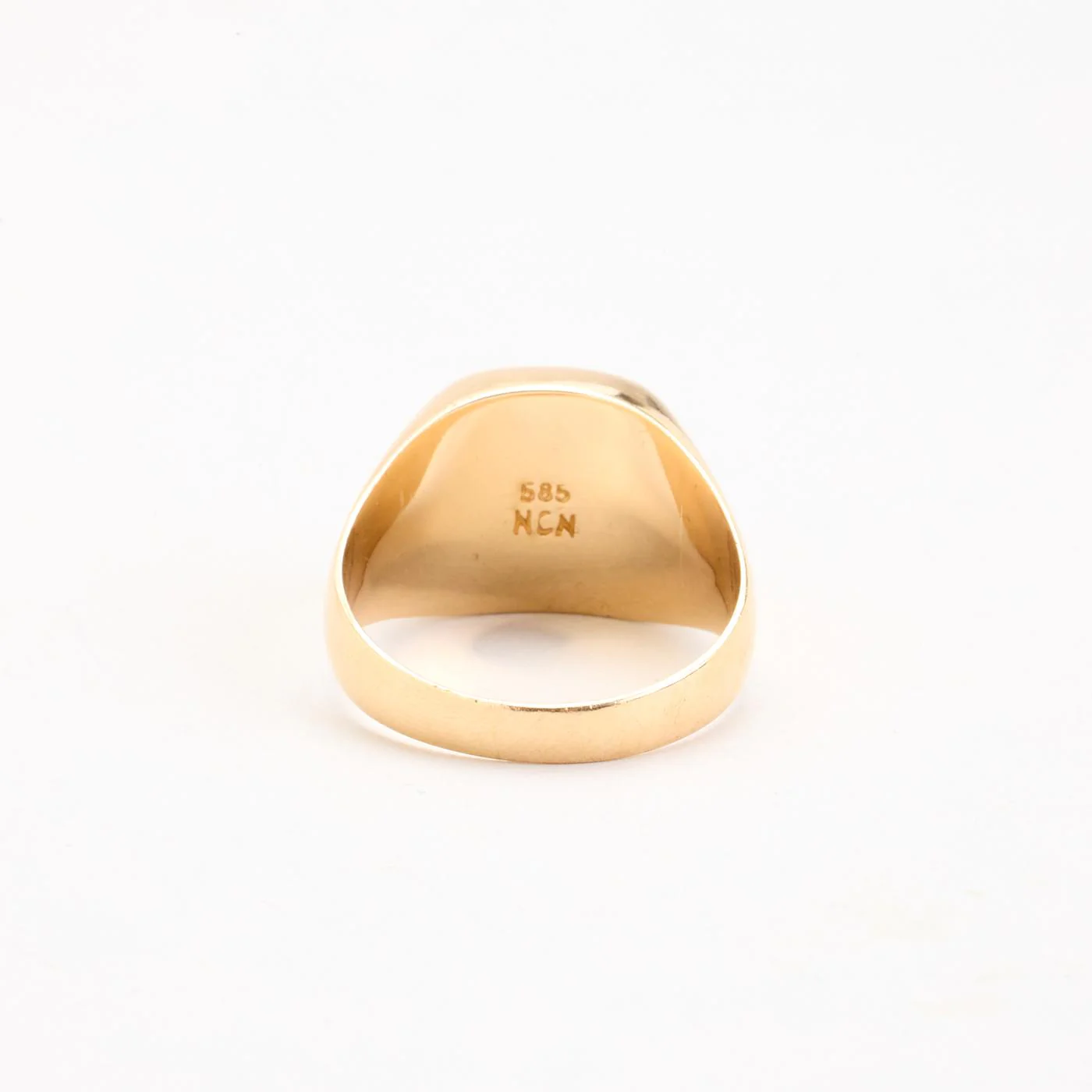 Signetring i 14K guld med en onyx strl. 21.3 / strl. 67 - Image 4