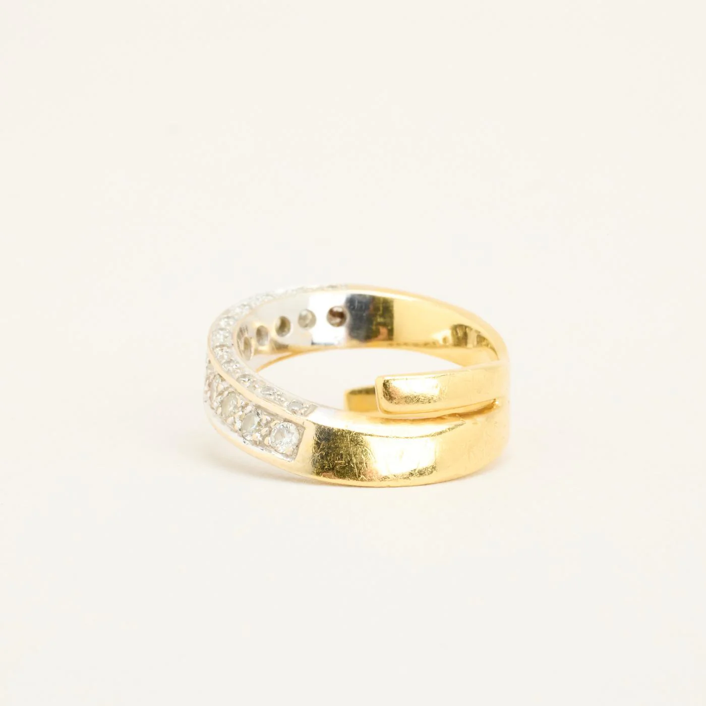 Crossoverring med diamant (0.56 ct) i 18K guld och vitt guld strl. 16.6 / strl. 52 - Image 5
