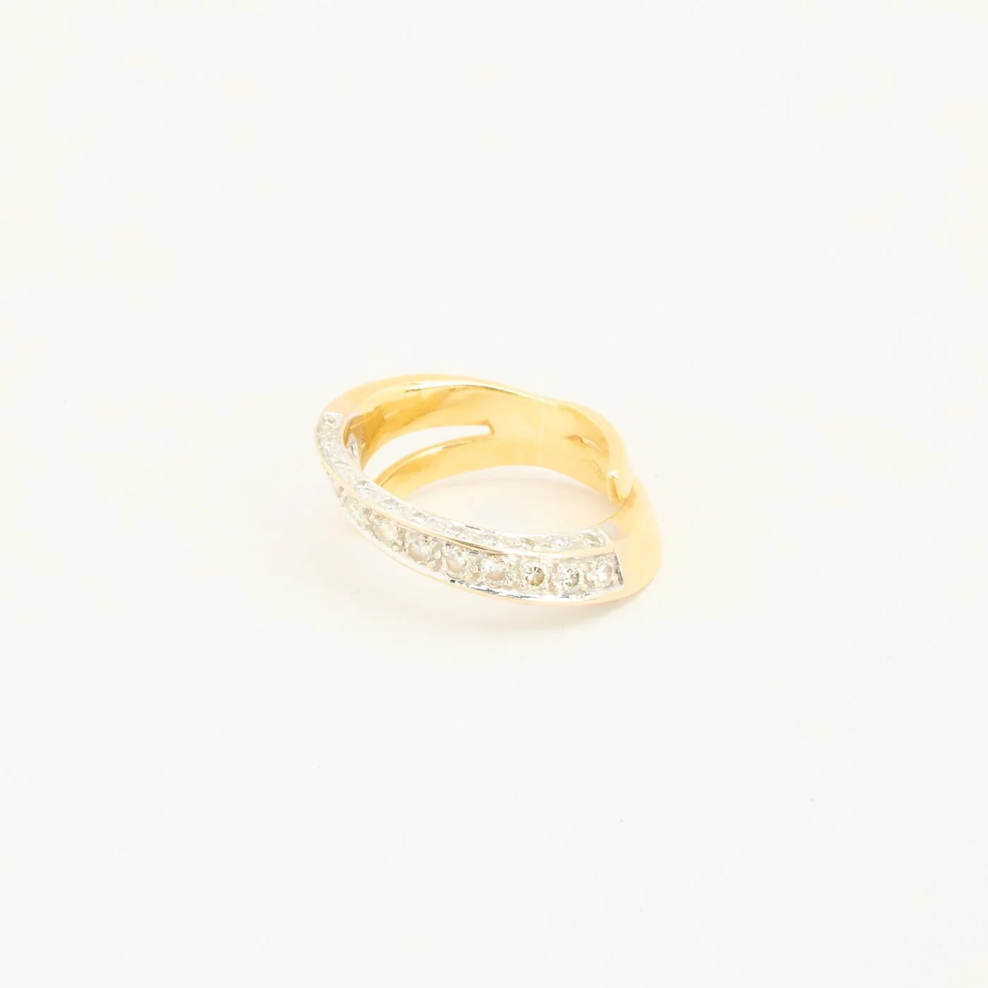 Crossoverring med diamant (0.56 ct) i 18K guld och vitt guld strl. 16.6 / strl. 52 - Image 7