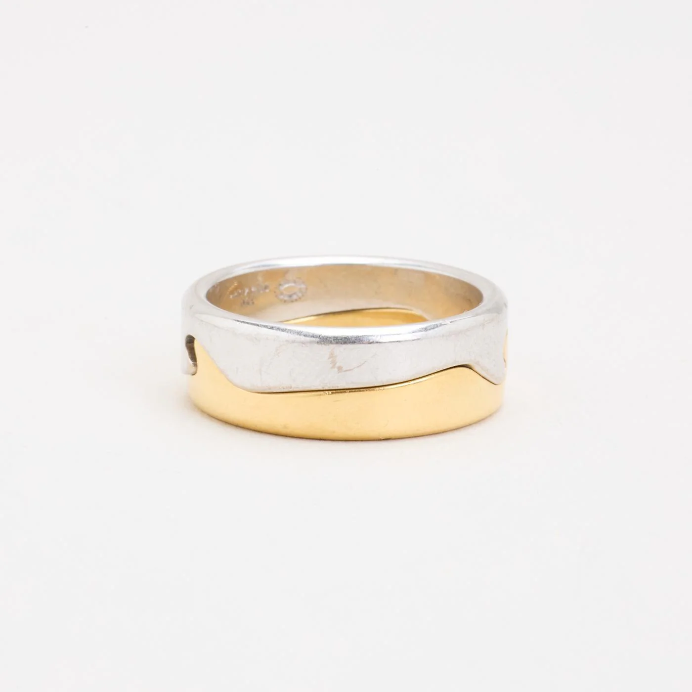 Georg Jensen Fusion band i 18K guld och vitt guld strl. 17.2 / strl. 54 - Image 5