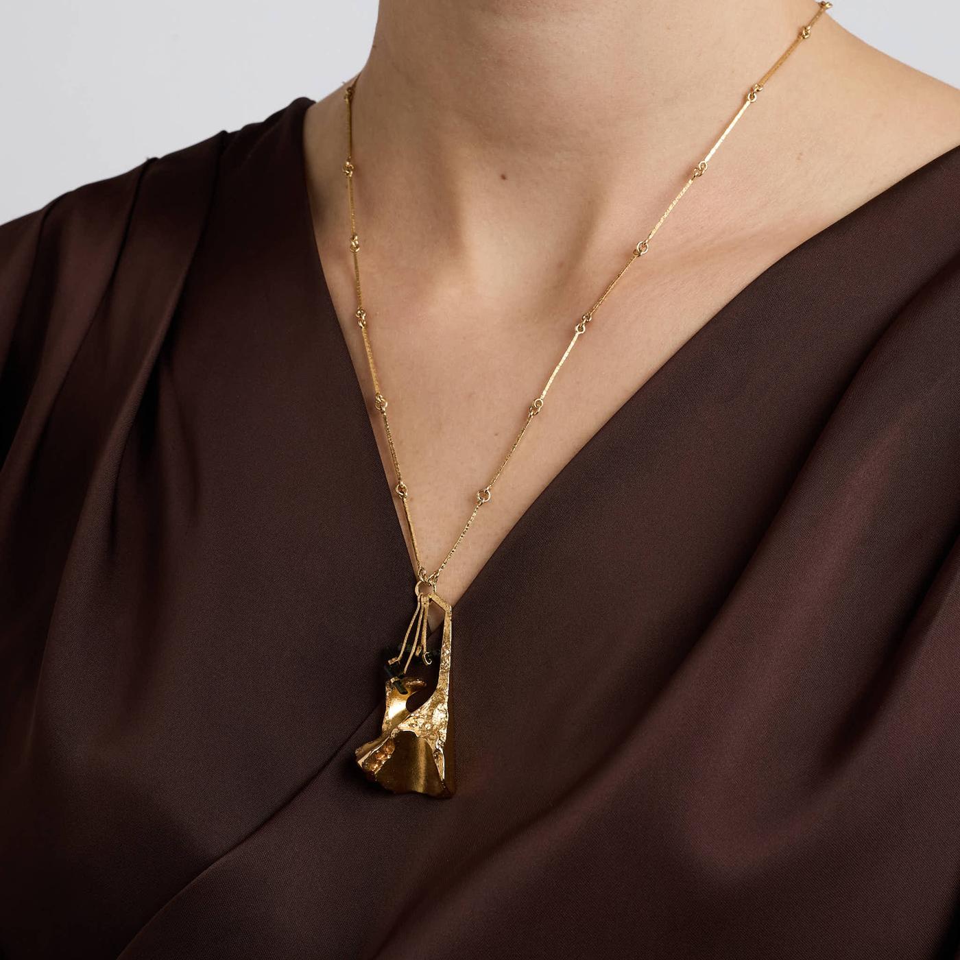 Lapponia collier i 14K guld med en turmalin, 51 cm, 22.07 g - Image 2