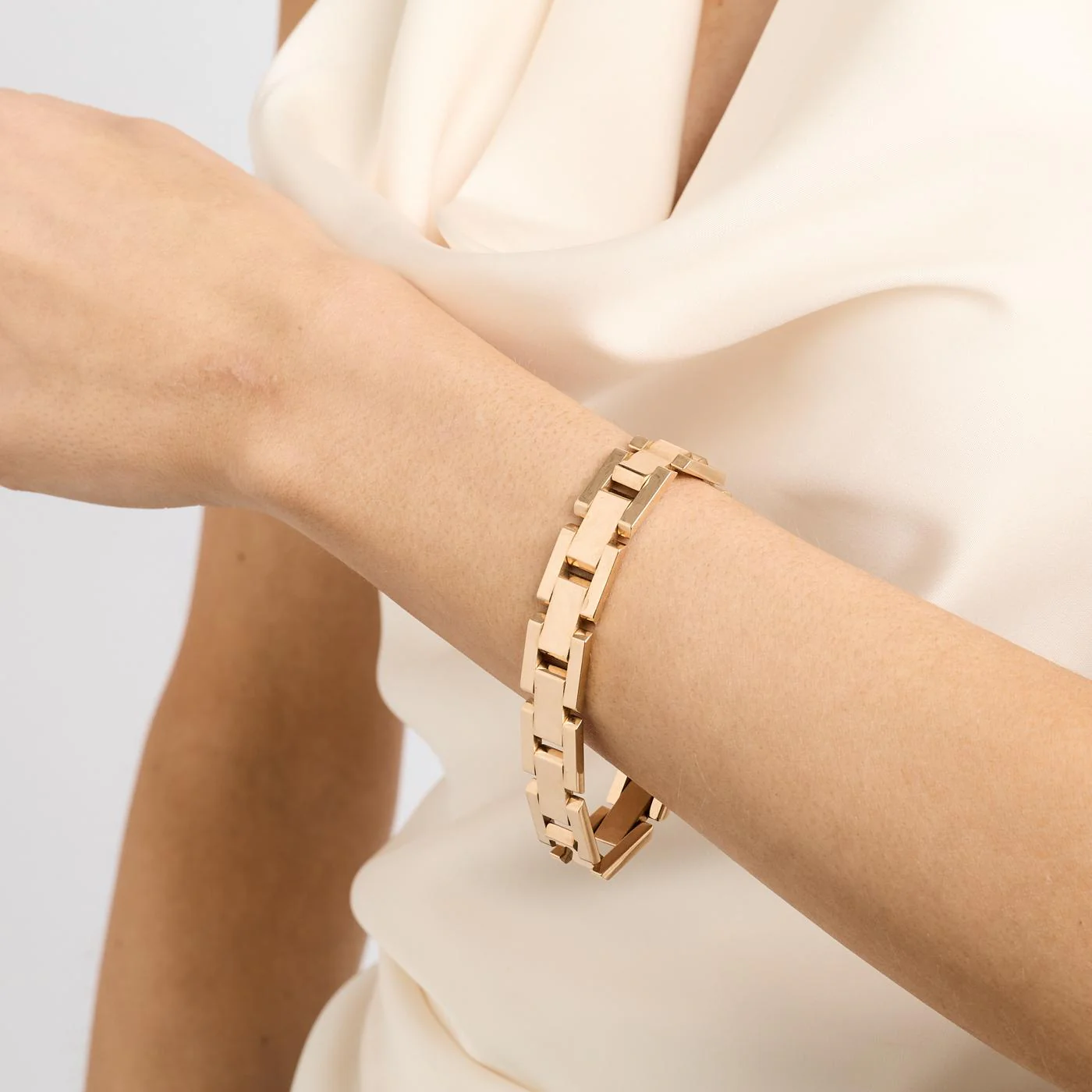 Block Armband i 14K guld, 18.5 cm, 23.2 g - Image 2