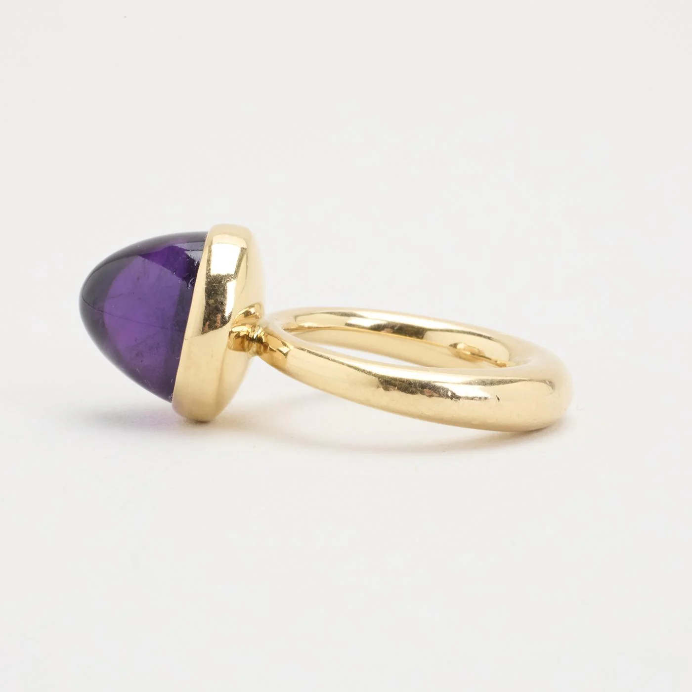 Cocktailring i 14K guld med en ametist strl. 15 / strl. 47 - Image 5