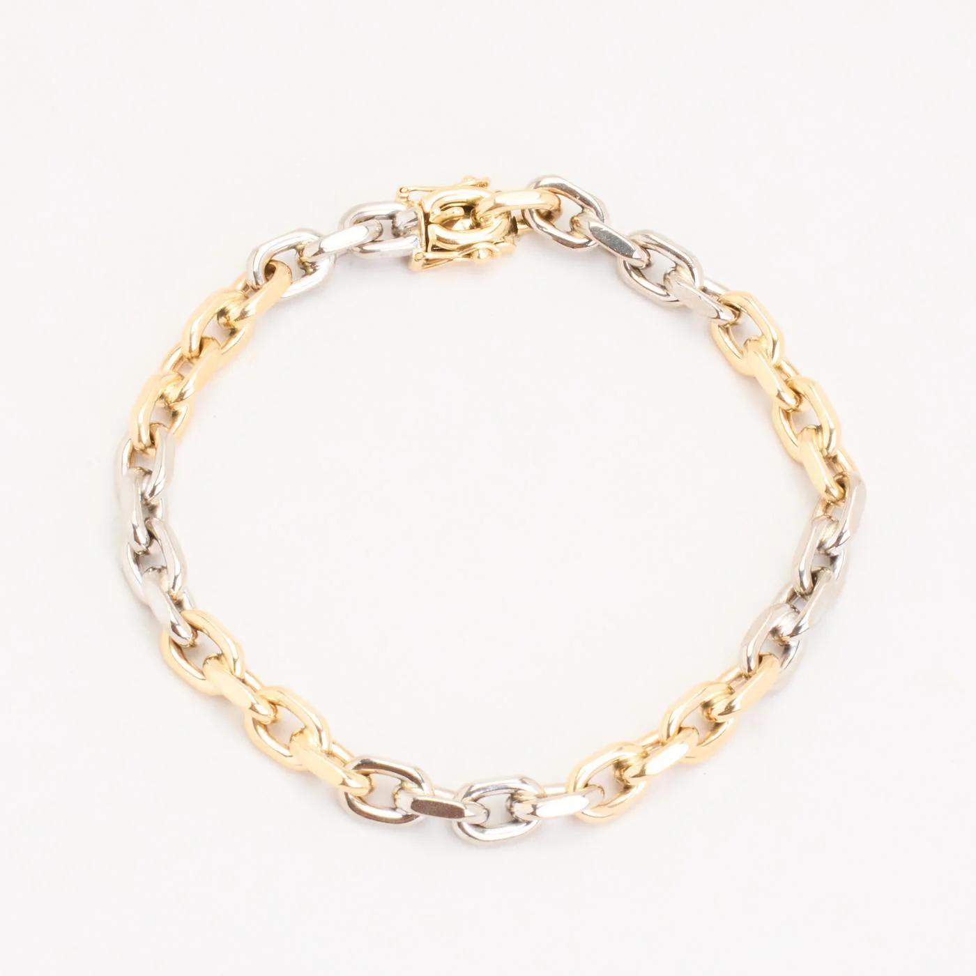 BNH Ankarkedja Armband i 14K guld och vitt guld, 21 cm, 30.75 g
