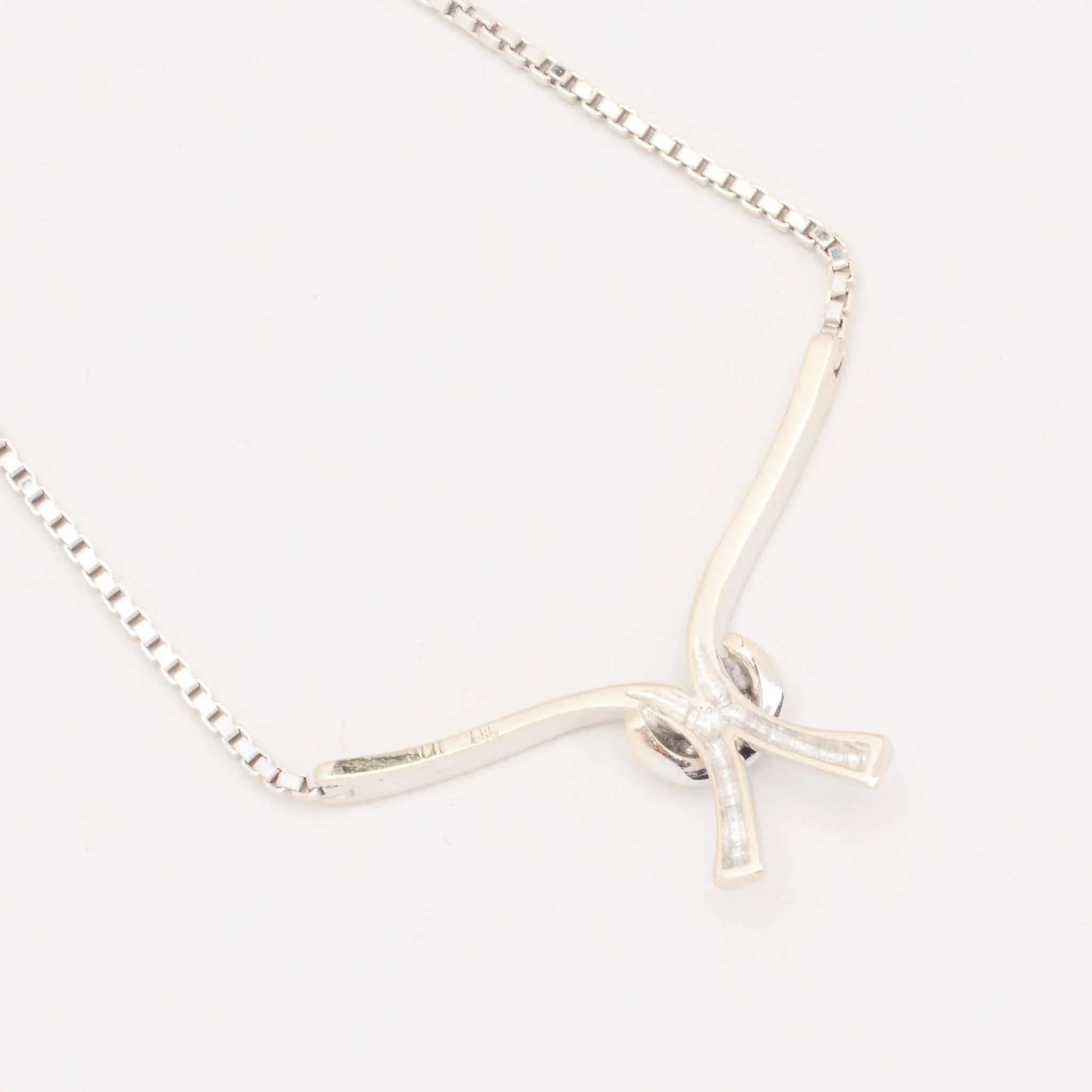 Venezia Halsband med diamant (0.01 ct) i 14K vitt guld, 43 cm, 5.42 g - Image 3
